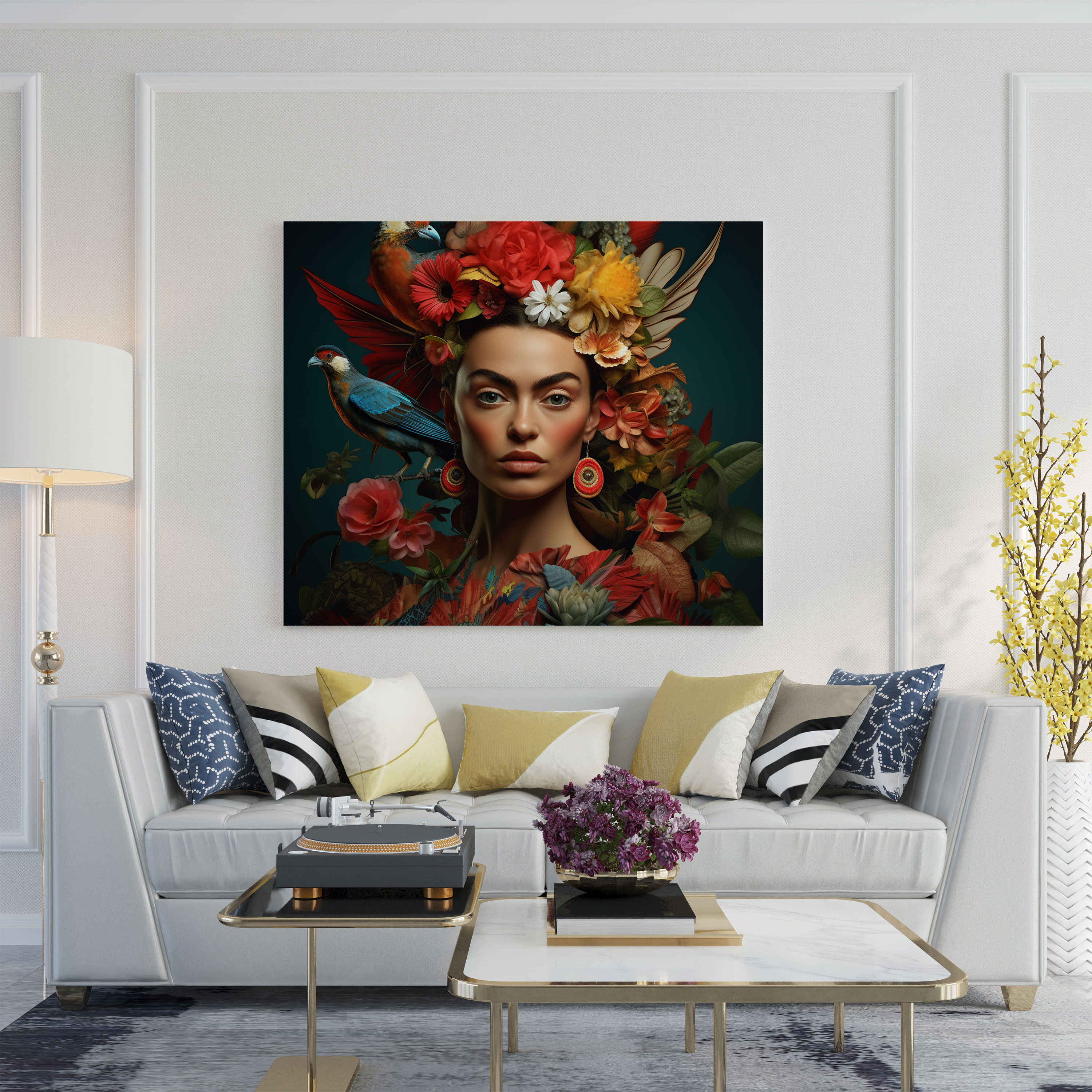 Frida Kahlo Canvas Print - Frida Kahlo, Frida Kahlo, Home Decoration, Digital Art
