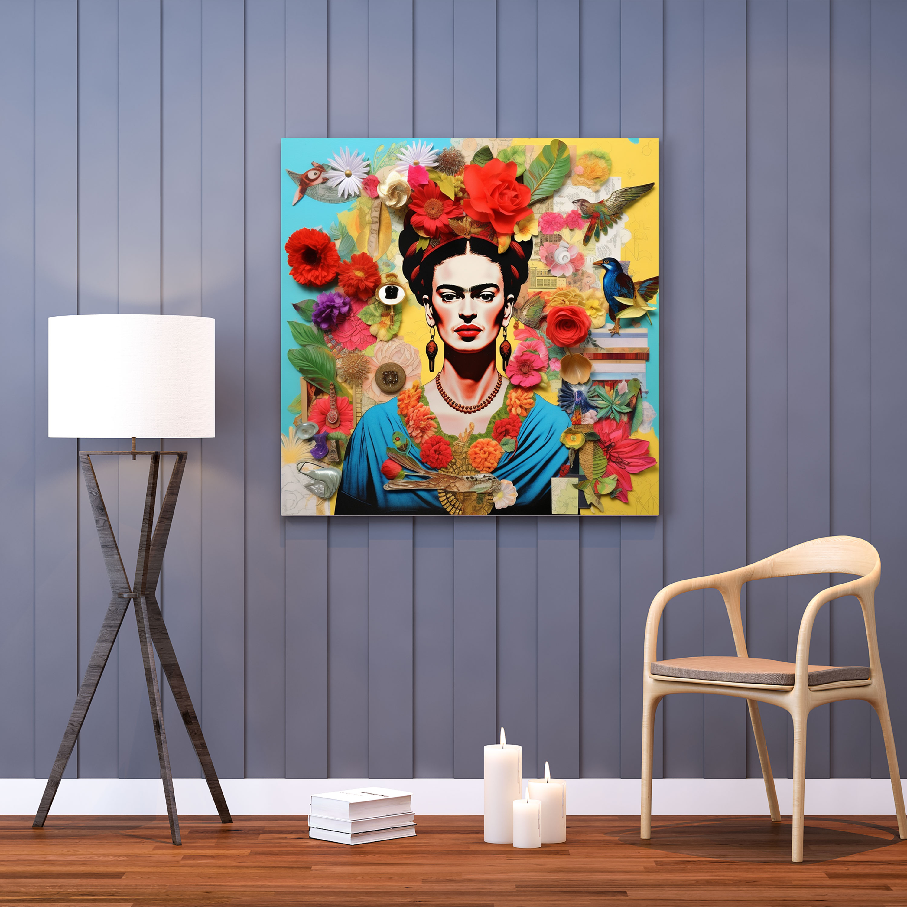Frida Kahlo Canvas Print - Frida Kahlo, Canvas, Colorful, Textures