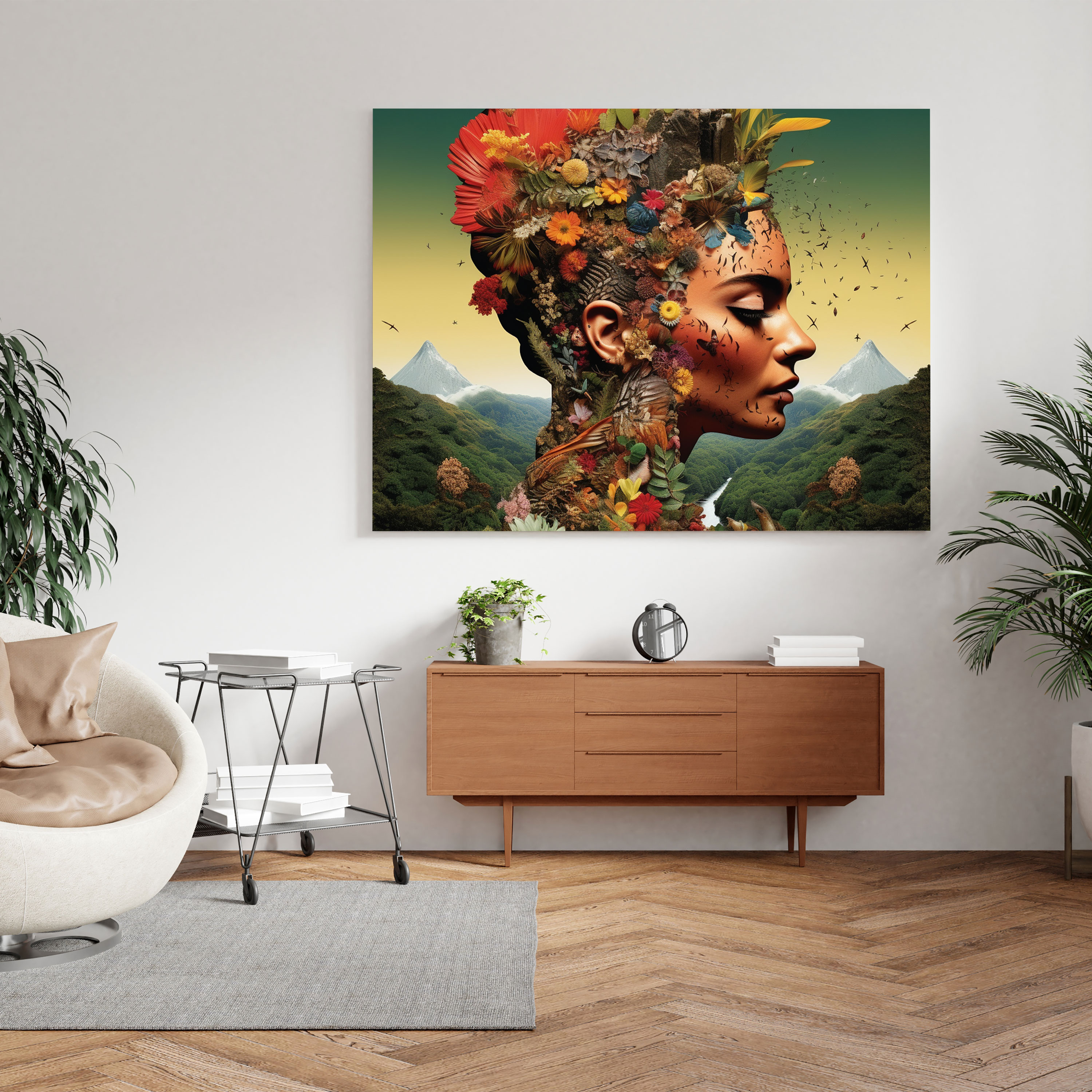 Frida Kahlo Canvas Print - Frida Kahlo, Canvas Wall Art, Landscape, Symbolism