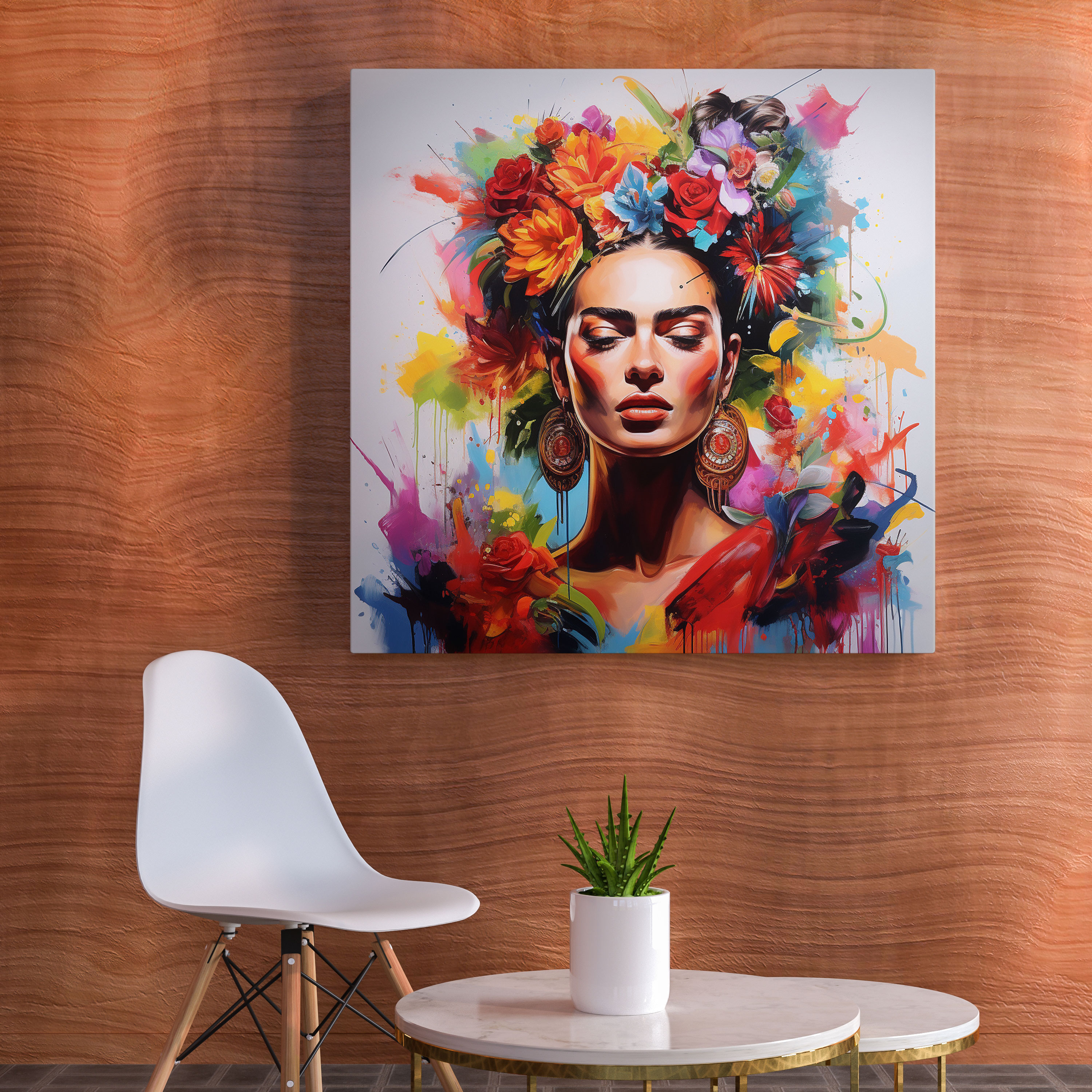 Frida Kahlo Canvas Print - Frida Kahlo, Frida Kahlo, Vibrant Colors, Canvas Print