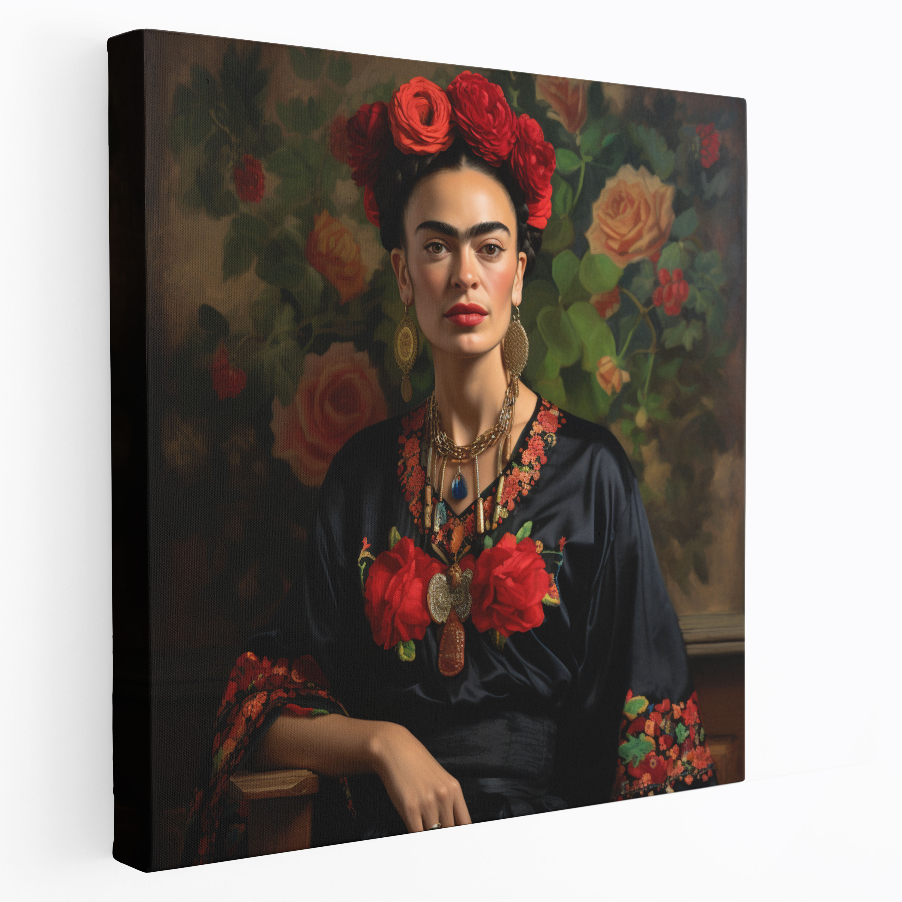 Frida Kahlo Kanvas Tablo - Yoğun Bakış Duvar Sanatı