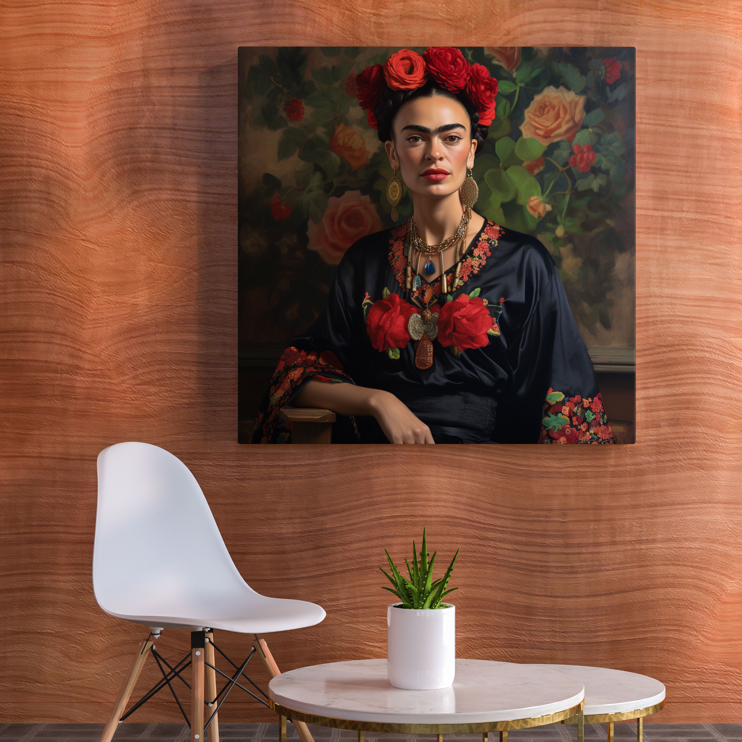Frida Kahlo Kanvas Tablo - Yoğun Bakış Duvar Sanatı