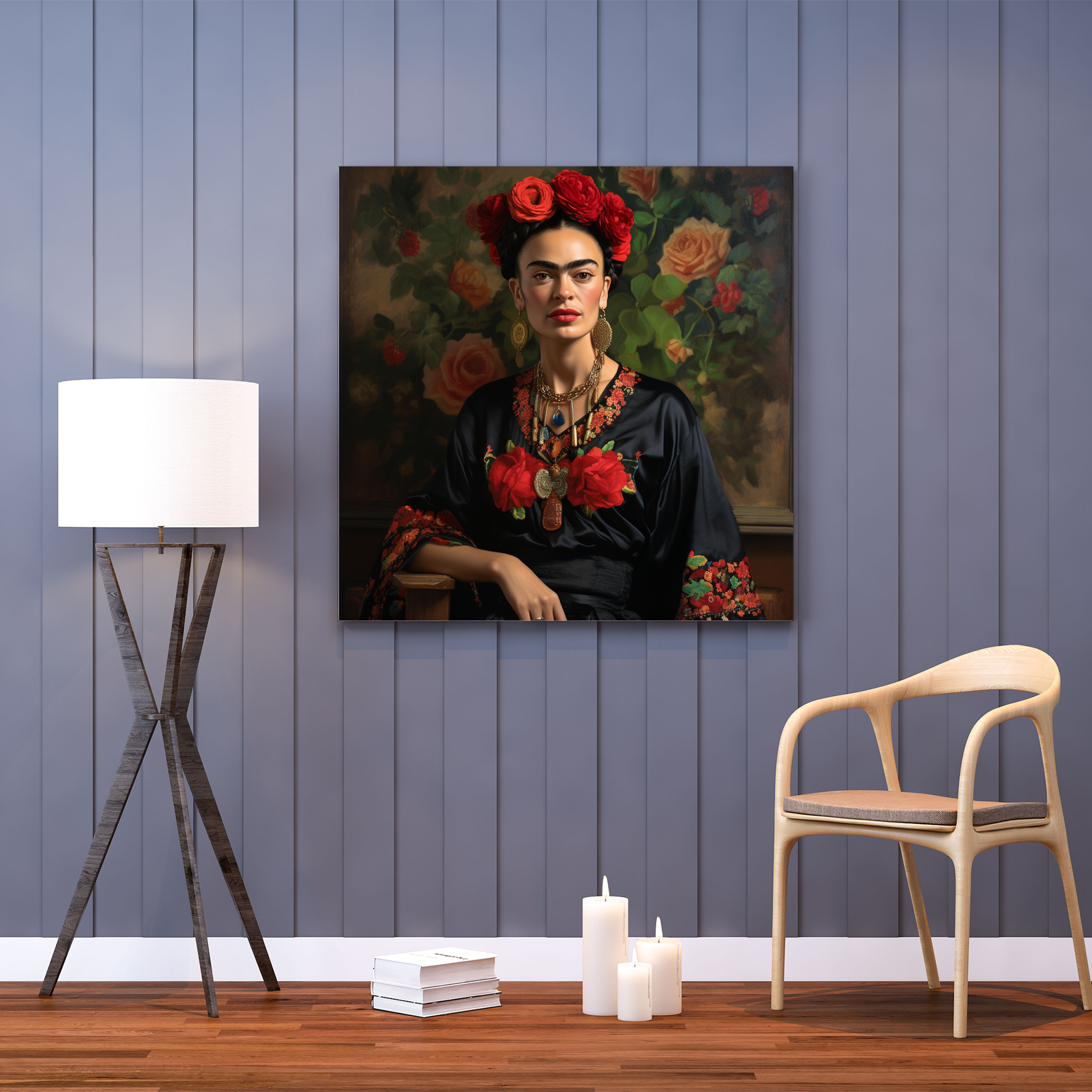 Frida Kahlo Kanvas Tablo - Yoğun Bakış Duvar Sanatı