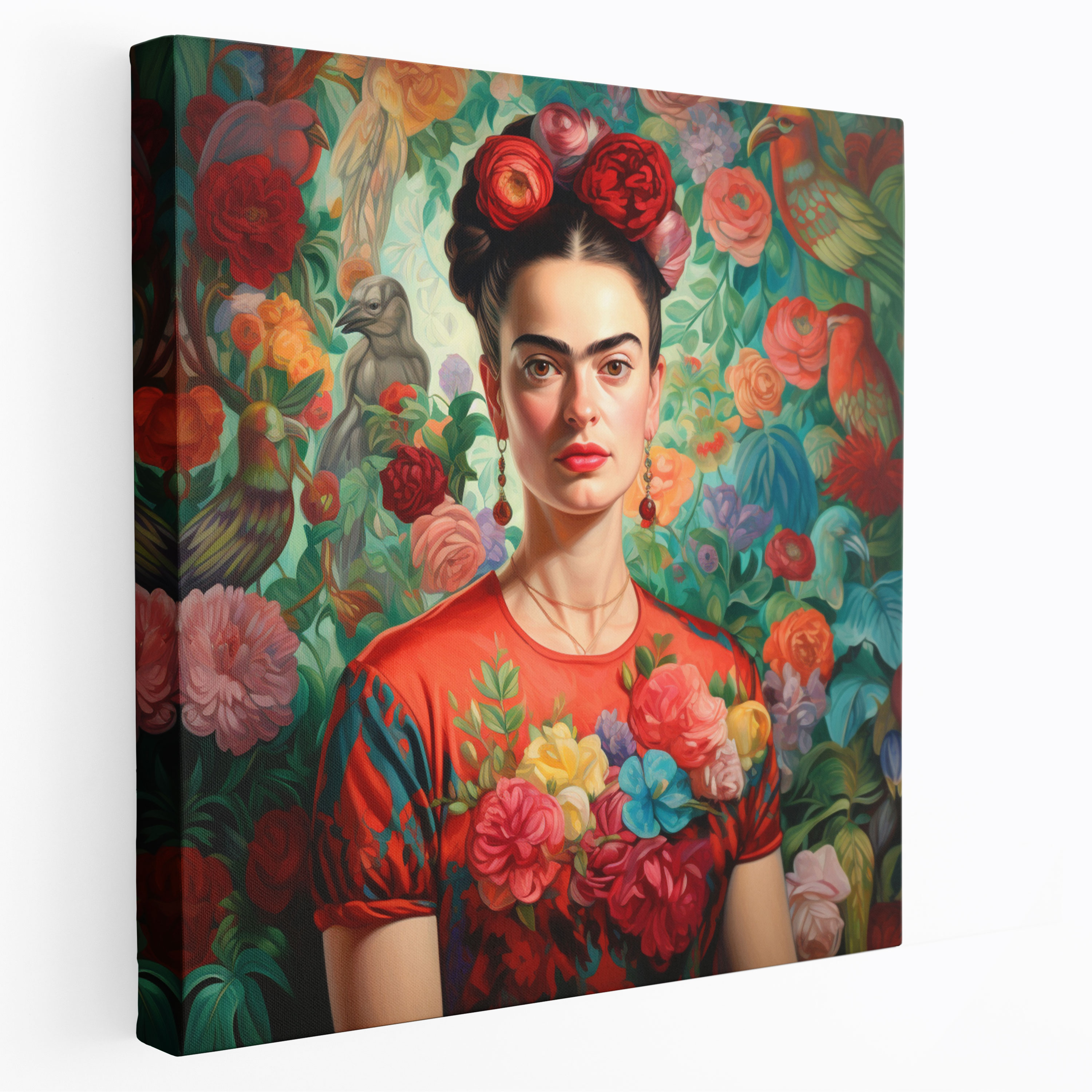 Frida Kahlo Garden Canvas Print - Frida Kahlo, Canvas Print, Self-Portraits, Home Decoration