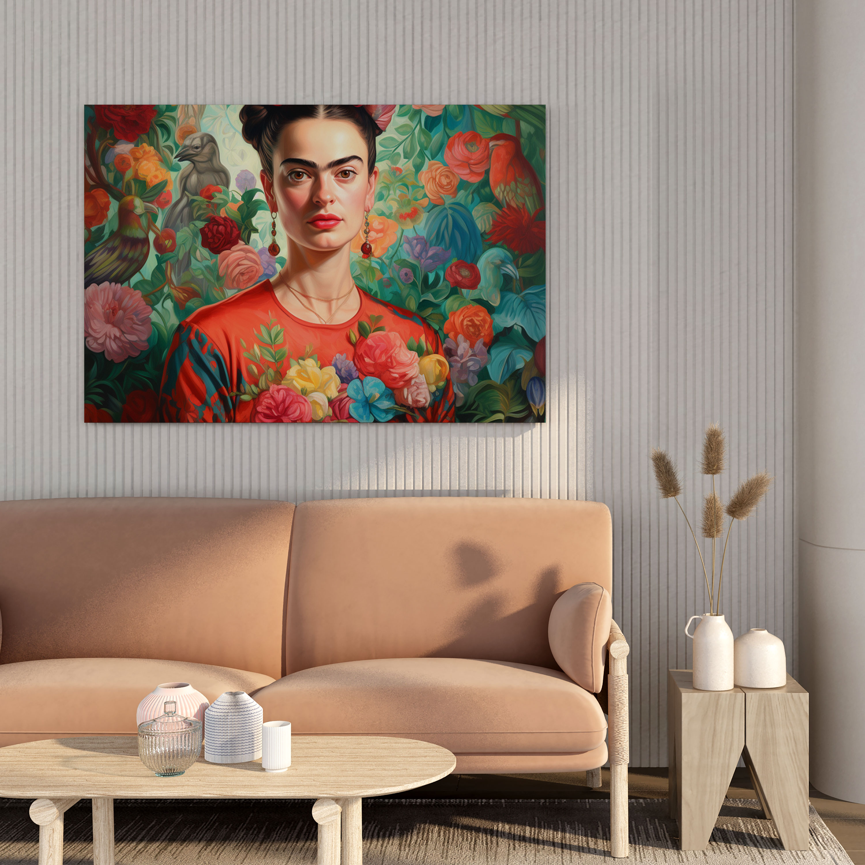 Frida Kahlo Garden Canvas Print - Frida Kahlo, Canvas Print, Self-Portraits, Home Decoration