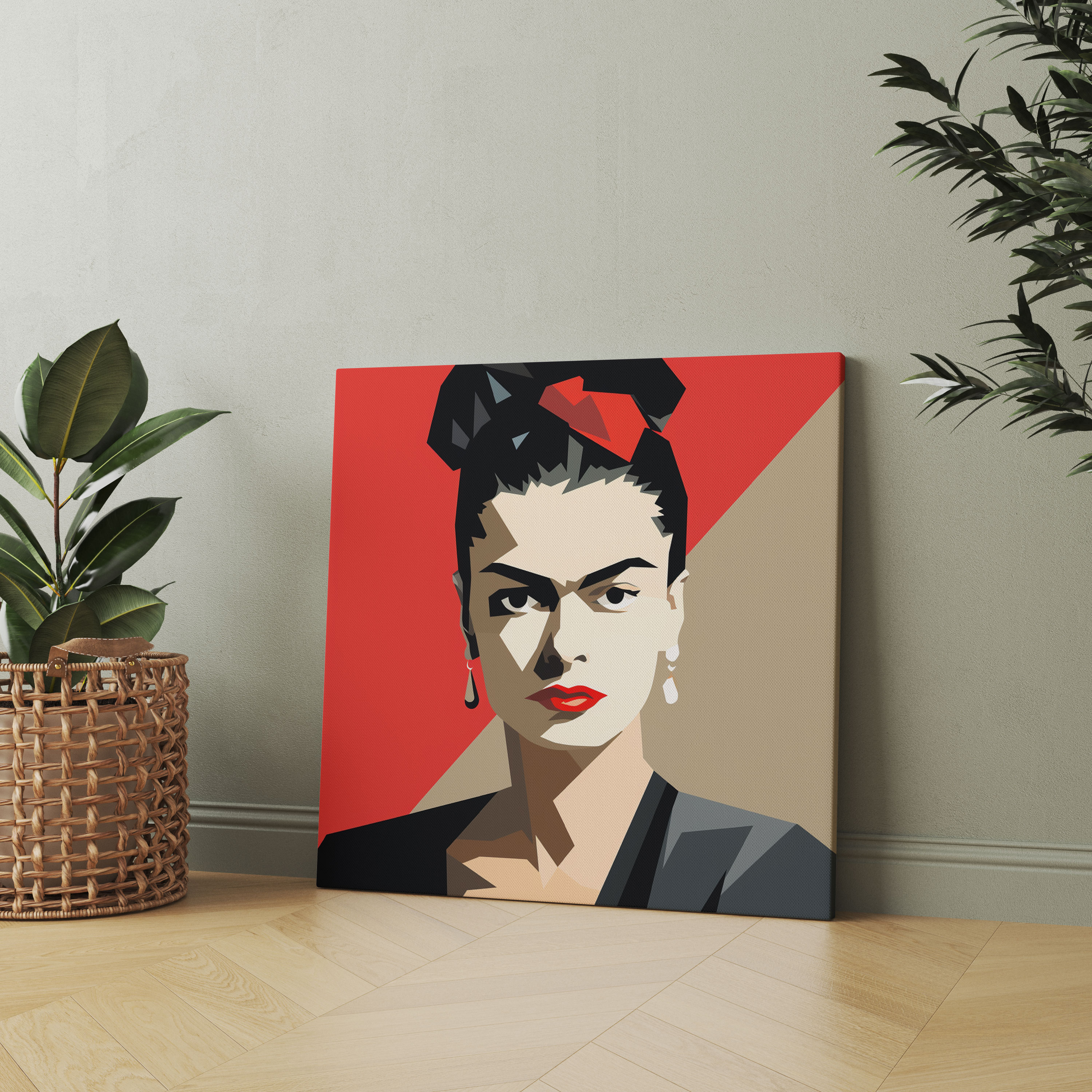 Minimalist Frida Kahlo Kanvas Tablo - Frida Kahlo Duvar Sanatı Kanvas Temiz Çizgiler
