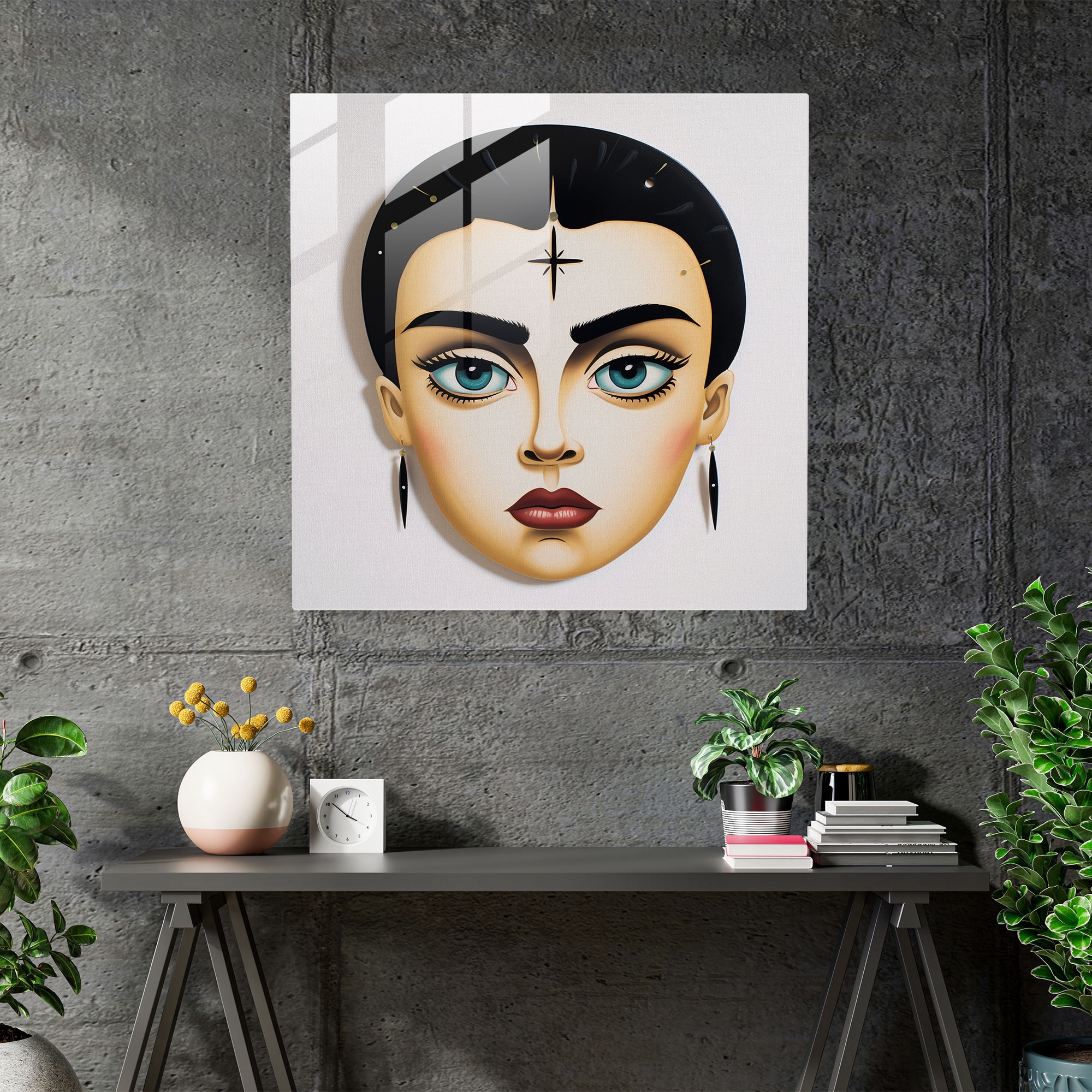 Frida Kahlo Glass Print - Frida Kahlo, Glass Print, Glass Wall Art, Frida Kahlo