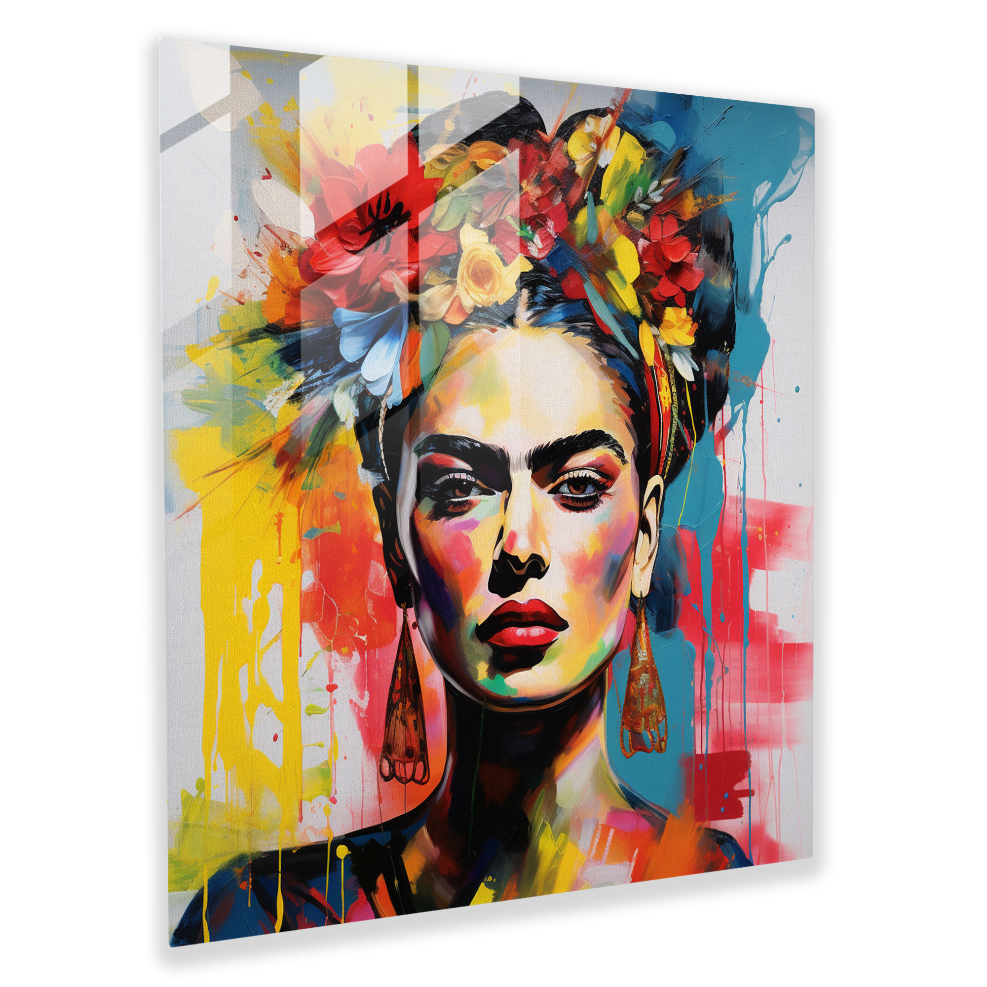 Frida Kahlo Glass Print - Frida Kahlo, Glass Wall Art, Glass Print, Frida Kahlo