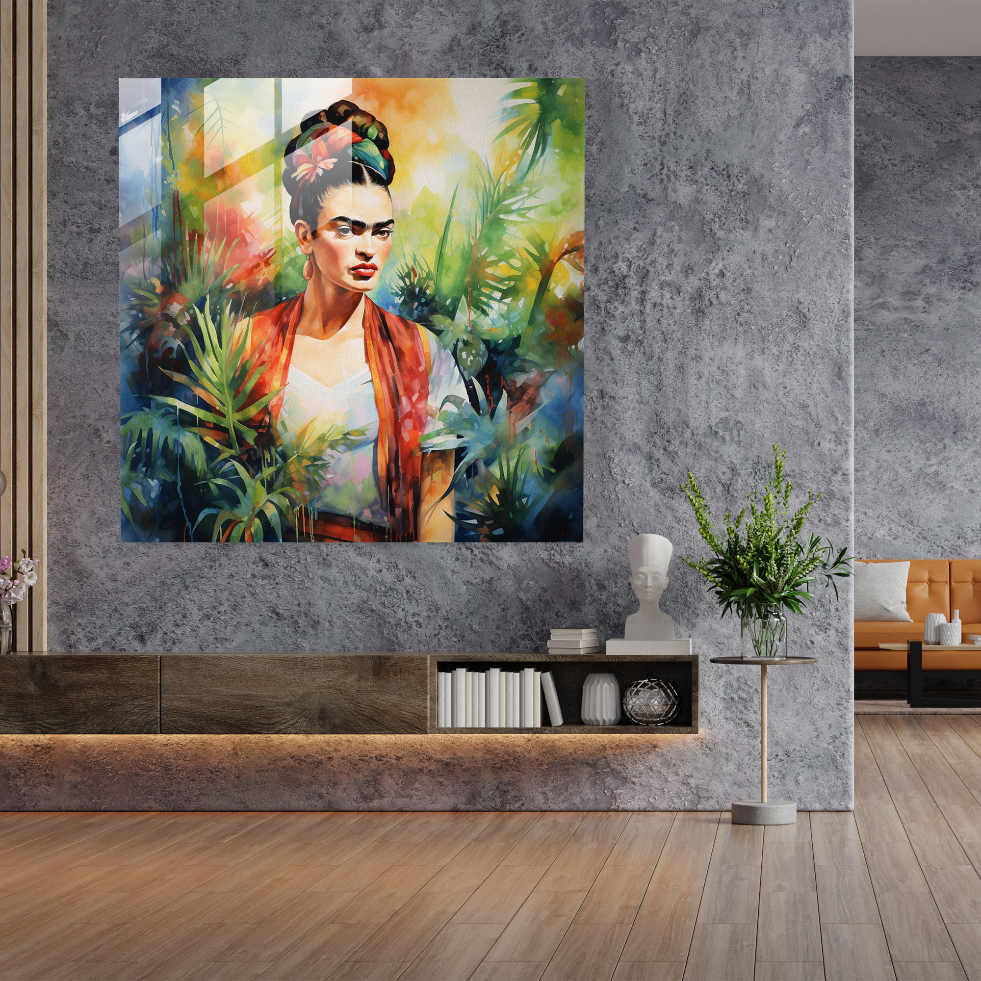 Frida Kahlo Glass Print - Frida Kahlo, Frida Kahlo, Glass Art, Wall Decoration
