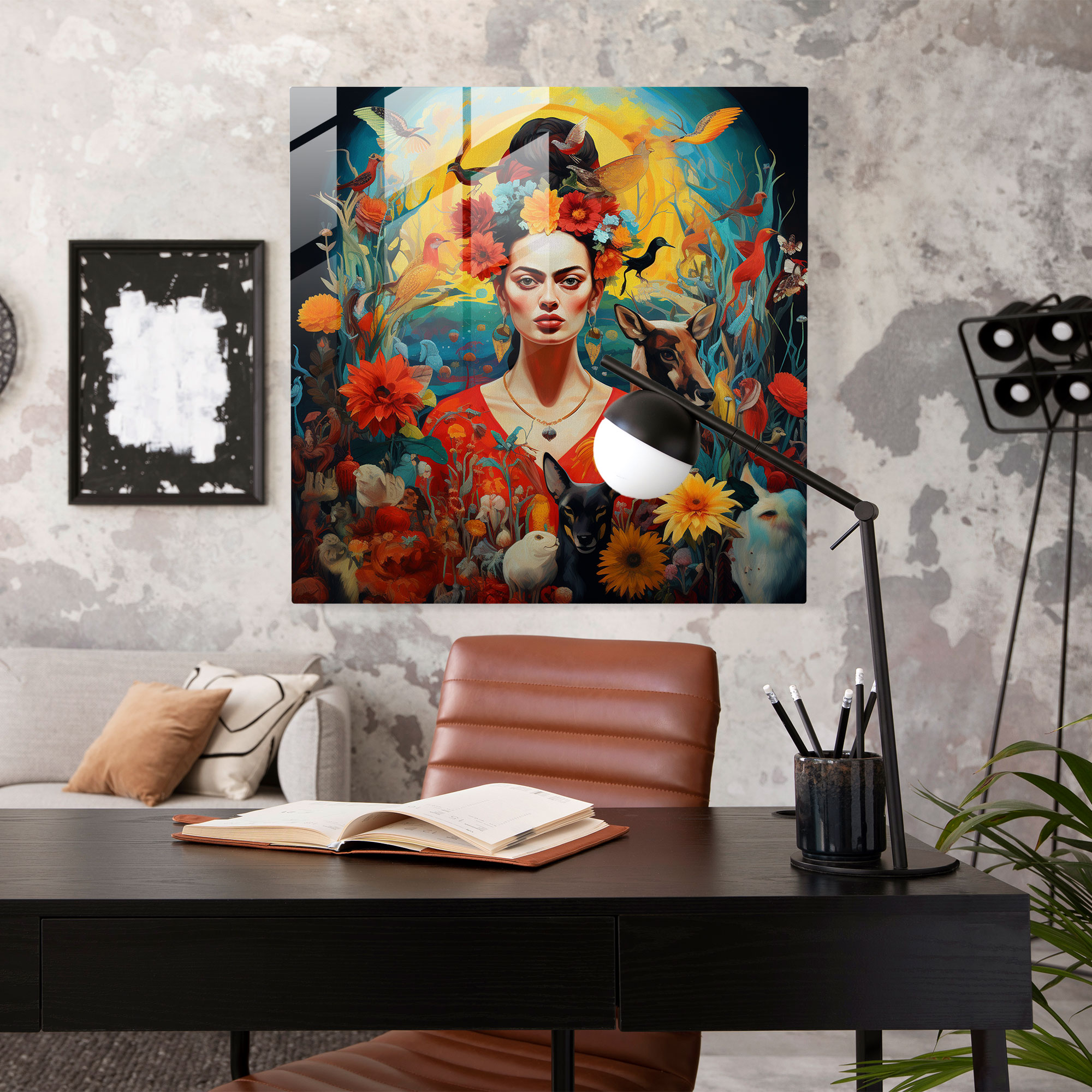 Frida Kahlo Glass Print - Frida Kahlo, Glass Art, Frida Kahlo, Colorful