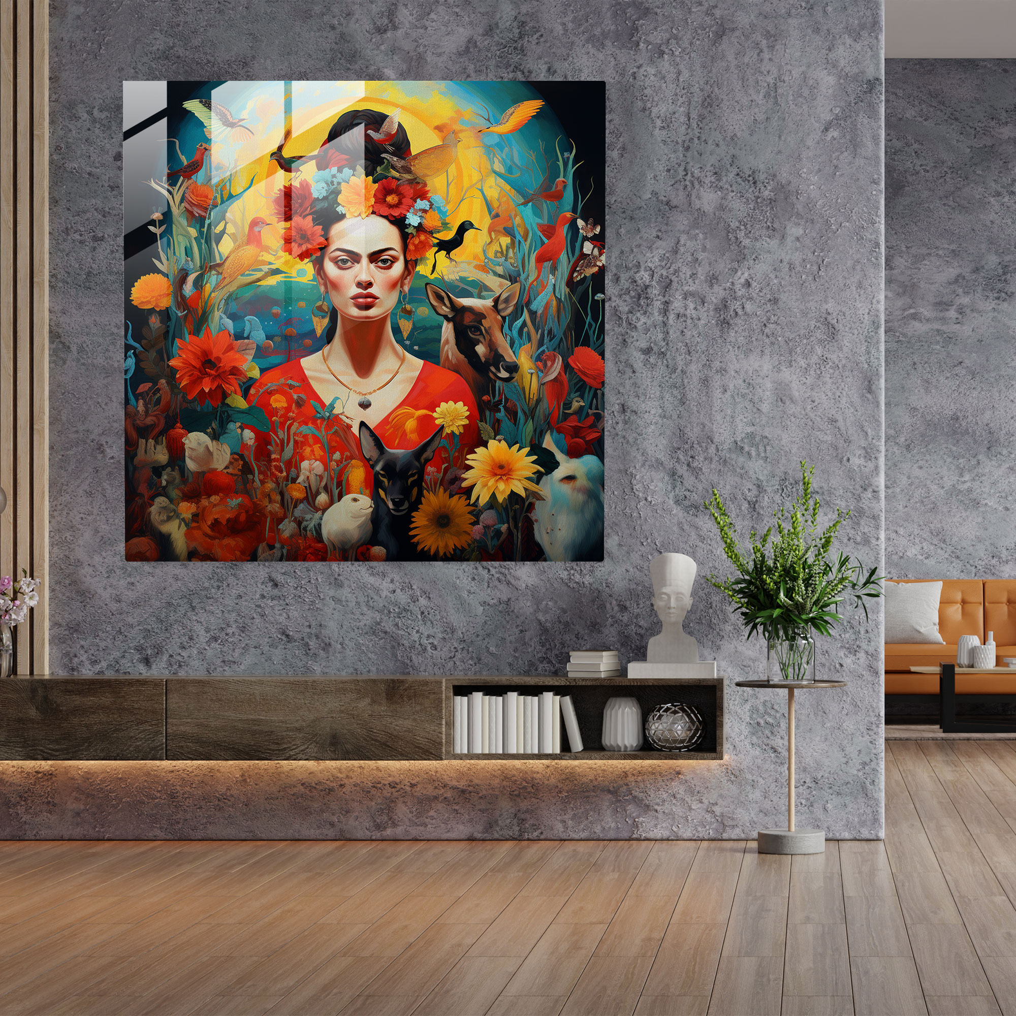 Frida Kahlo Glass Print - Frida Kahlo, Glass Art, Frida Kahlo, Colorful