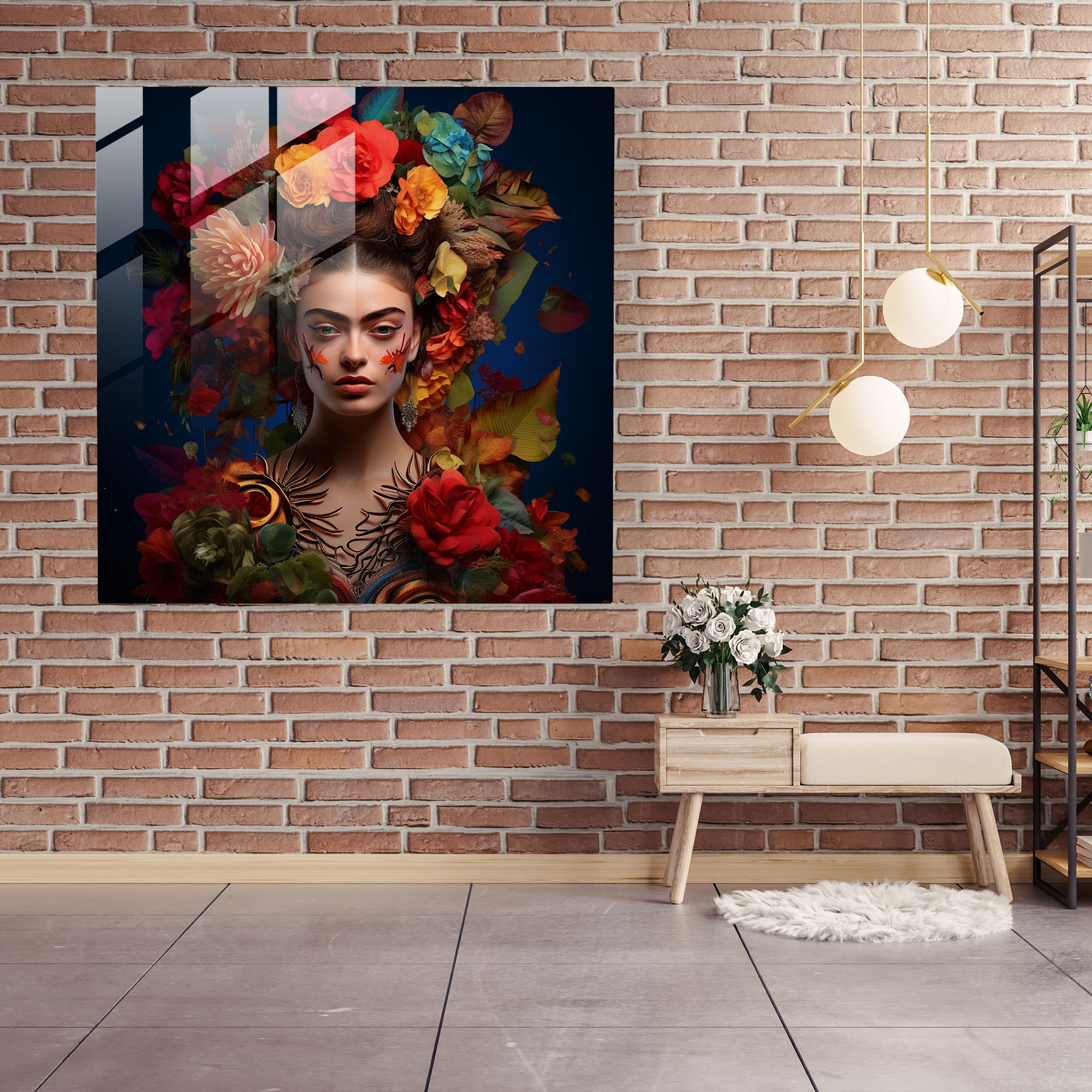 Frida Kahlo Glass Print - Frida Kahlo, Modern Art, Glass Wall Art, Home Decoration