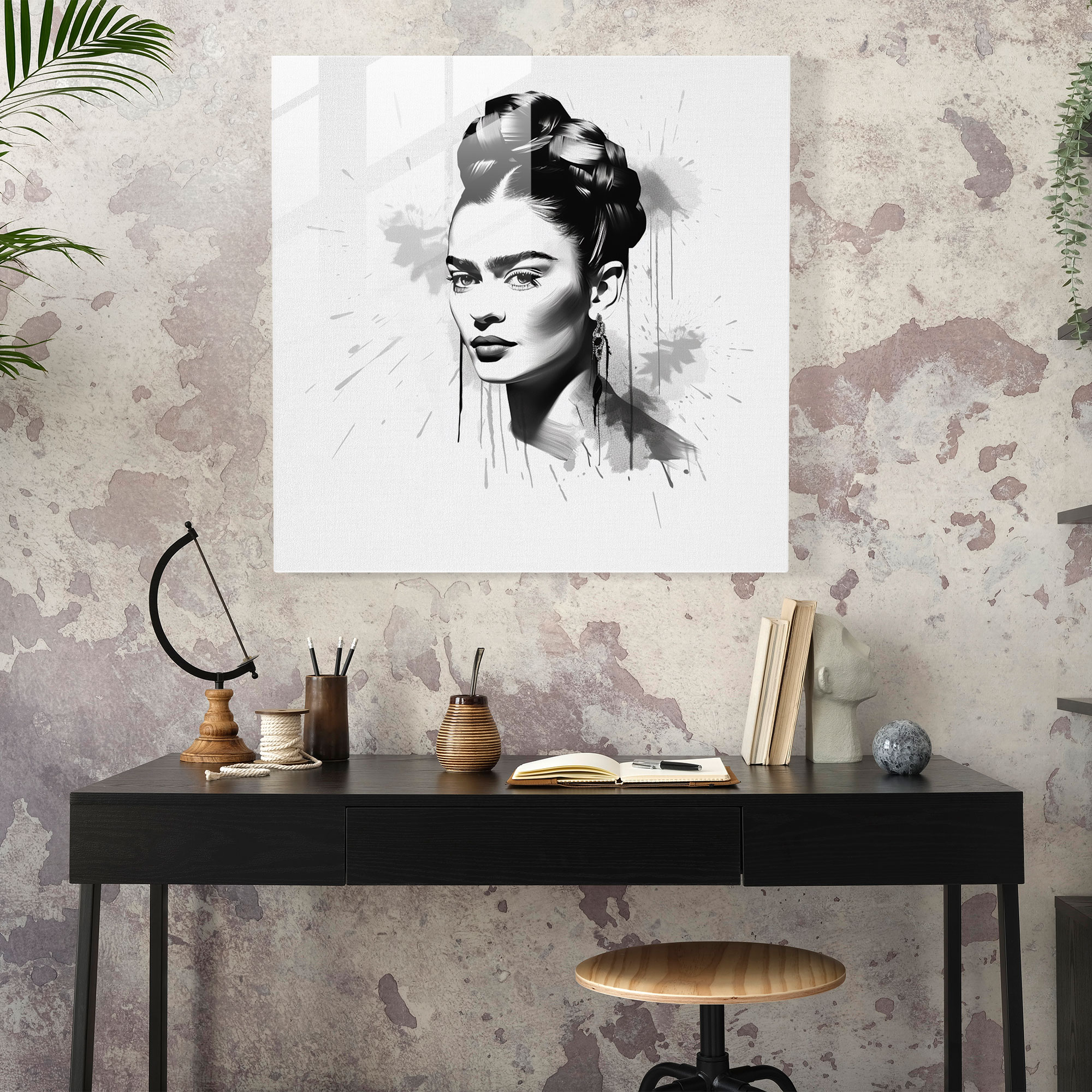 Frida Kahlo Glass Print - Frida Kahlo, Glass Art, Glass Print, Glass Wall Art