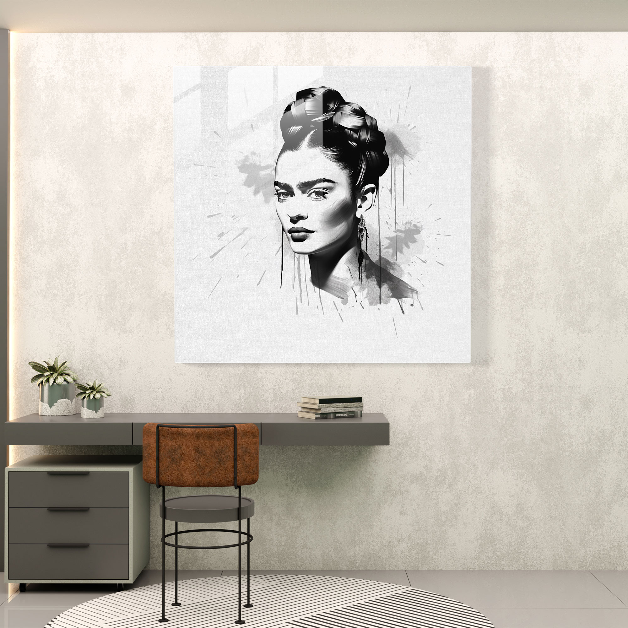 Frida Kahlo Glass Print - Frida Kahlo, Glass Art, Glass Print, Glass Wall Art