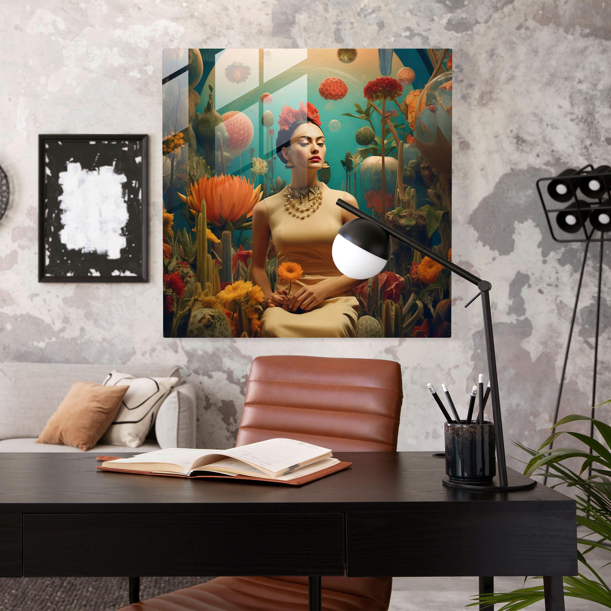 Magical Garden Glass Print - Frida Kahlo Theme - Frida Kahlo, Modern Art, Glass Print, Surreal
