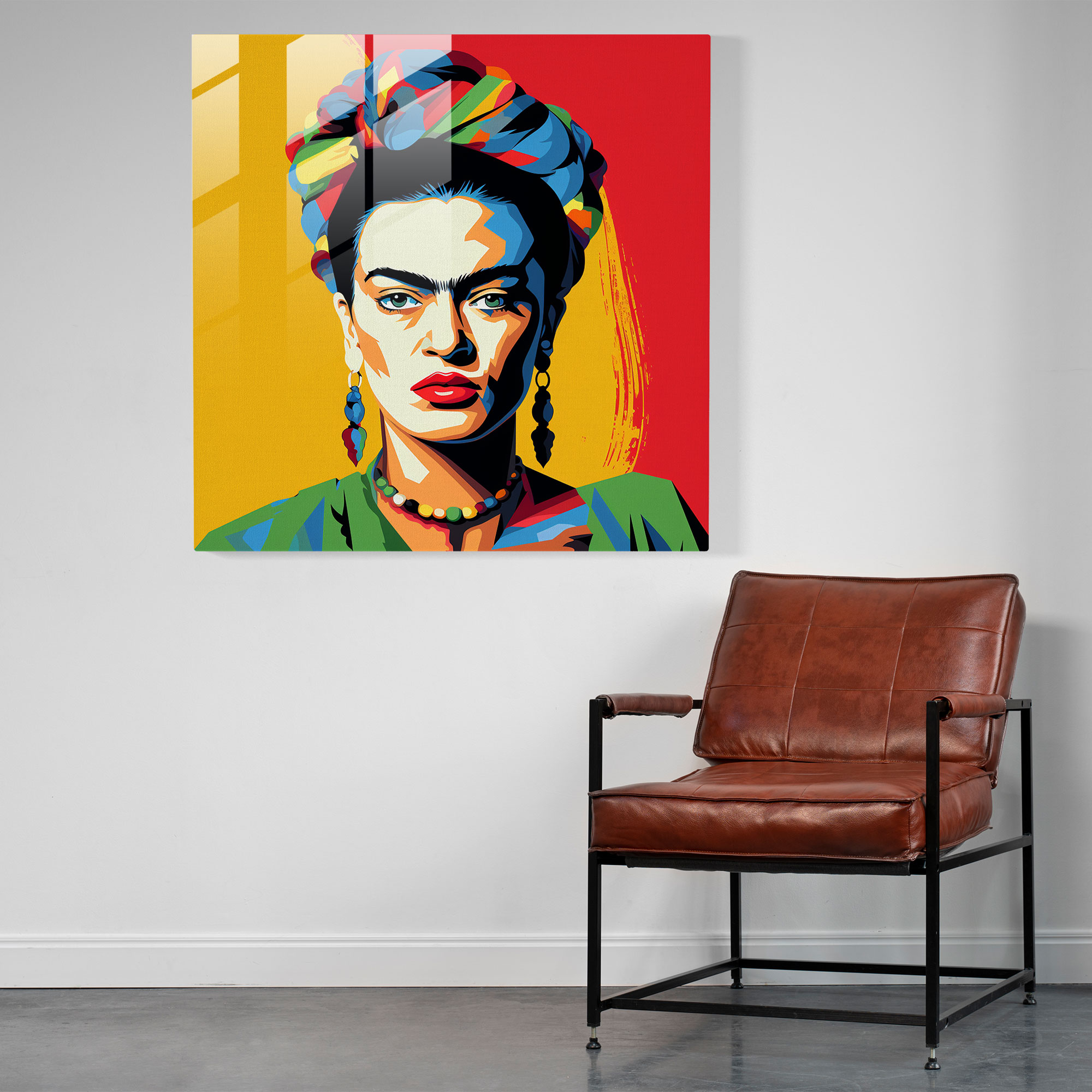 Güç ve Dayanıklılık Cam Tablo - Frida Kahlo Anması - Frida Kahlo Duvar Dekorasyonu Güç Frida Kahlo