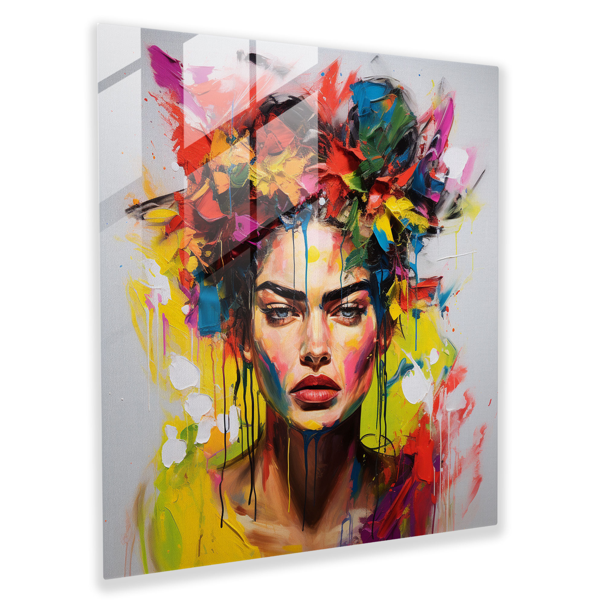 Frida Kahlo Glass Print - Frida Kahlo, Home Decoration, Glass Art, Wall Decoration