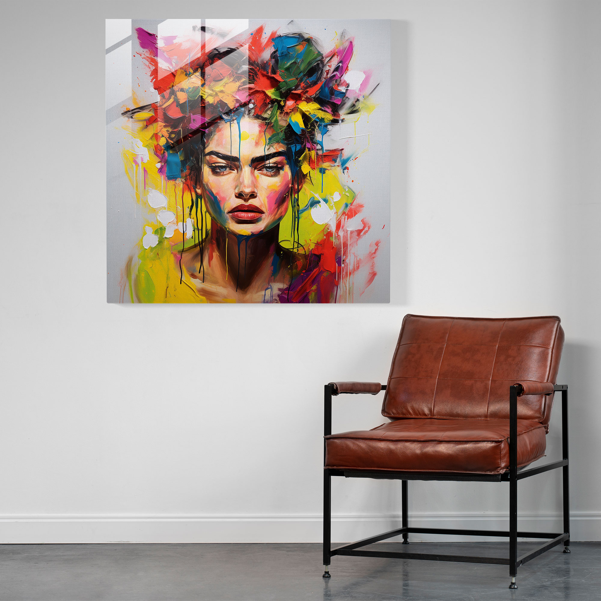 Frida Kahlo Glass Print - Frida Kahlo, Home Decoration, Glass Art, Wall Decoration