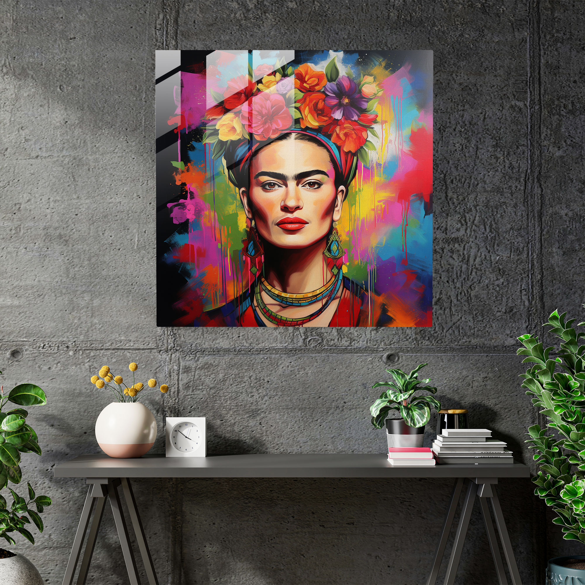 Enchanting Frida Kahlo Glass Print - Frida Kahlo, Frida Kahlo, Glass Print, Glass Art