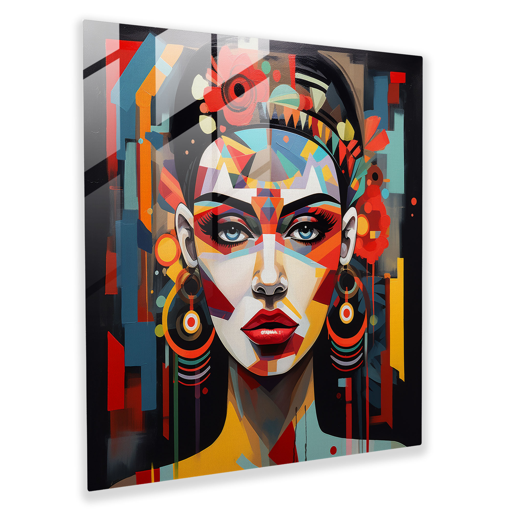 Abstract Frida Kahlo Glass Print - Frida Kahlo, Modern Art, Frida Kahlo, Glass Wall Art