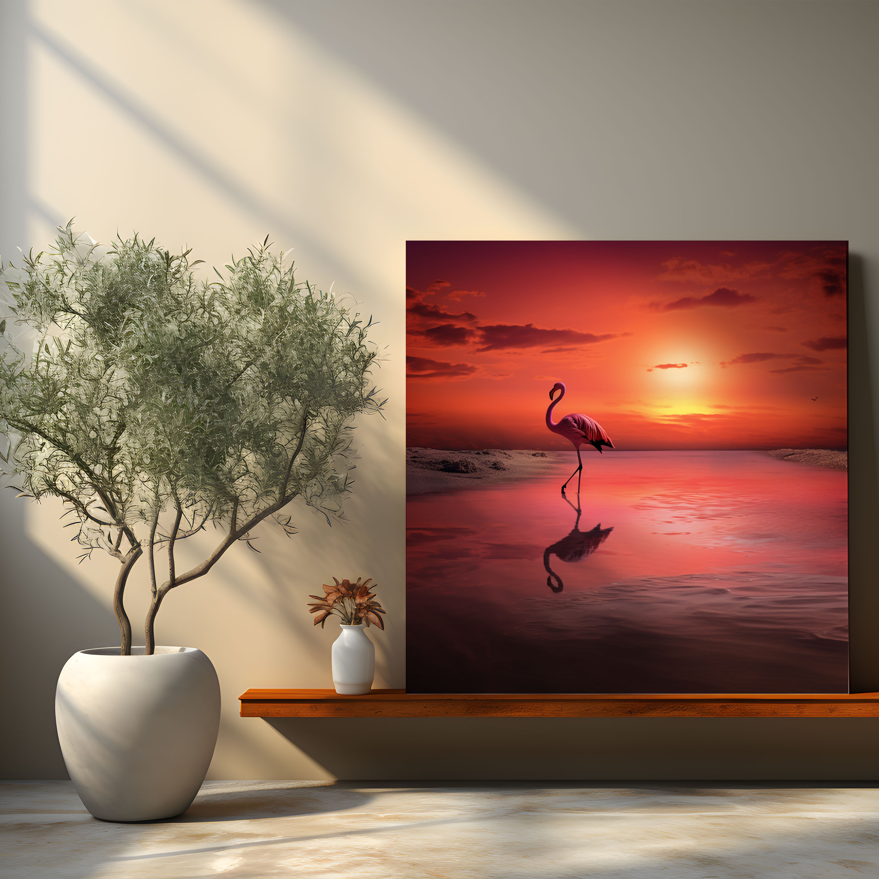 Flamingo Canvas Print - Flamingo, Canvas, Home Decoration, Wall Art