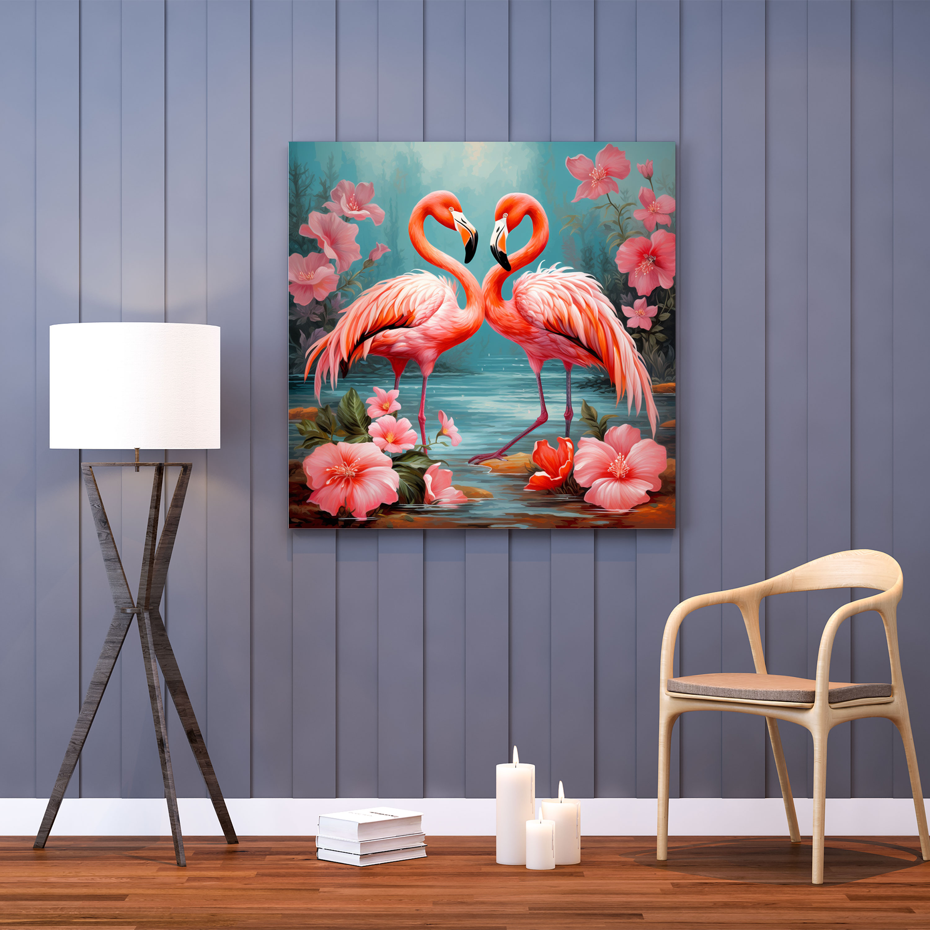 Flamingo Duvar Dekorasyonu - Aşk ve Romantizm ile