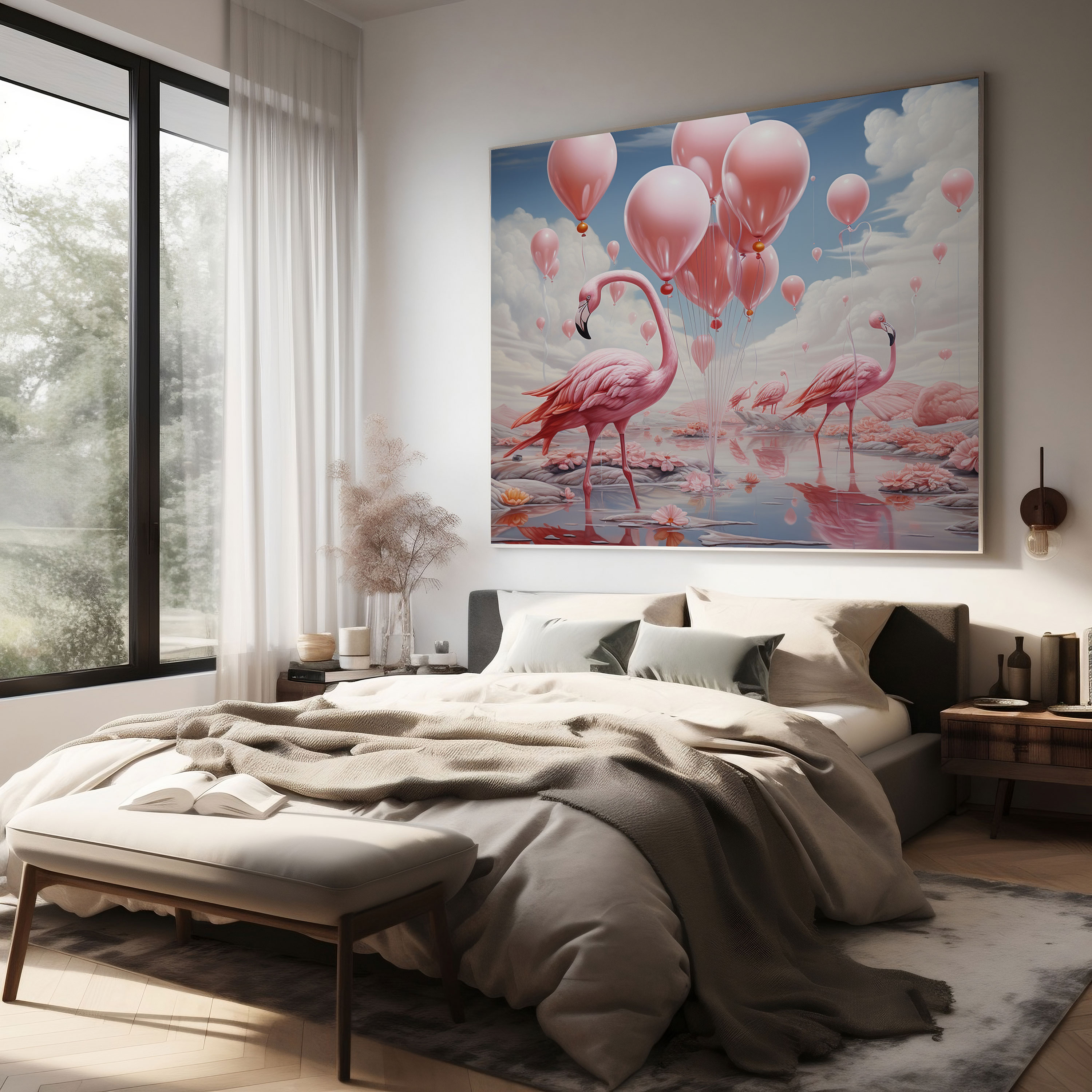 Flamingo Wall Decoration - Flamingo, Canvas Wall Art, Home Decoration, Wall Decoration