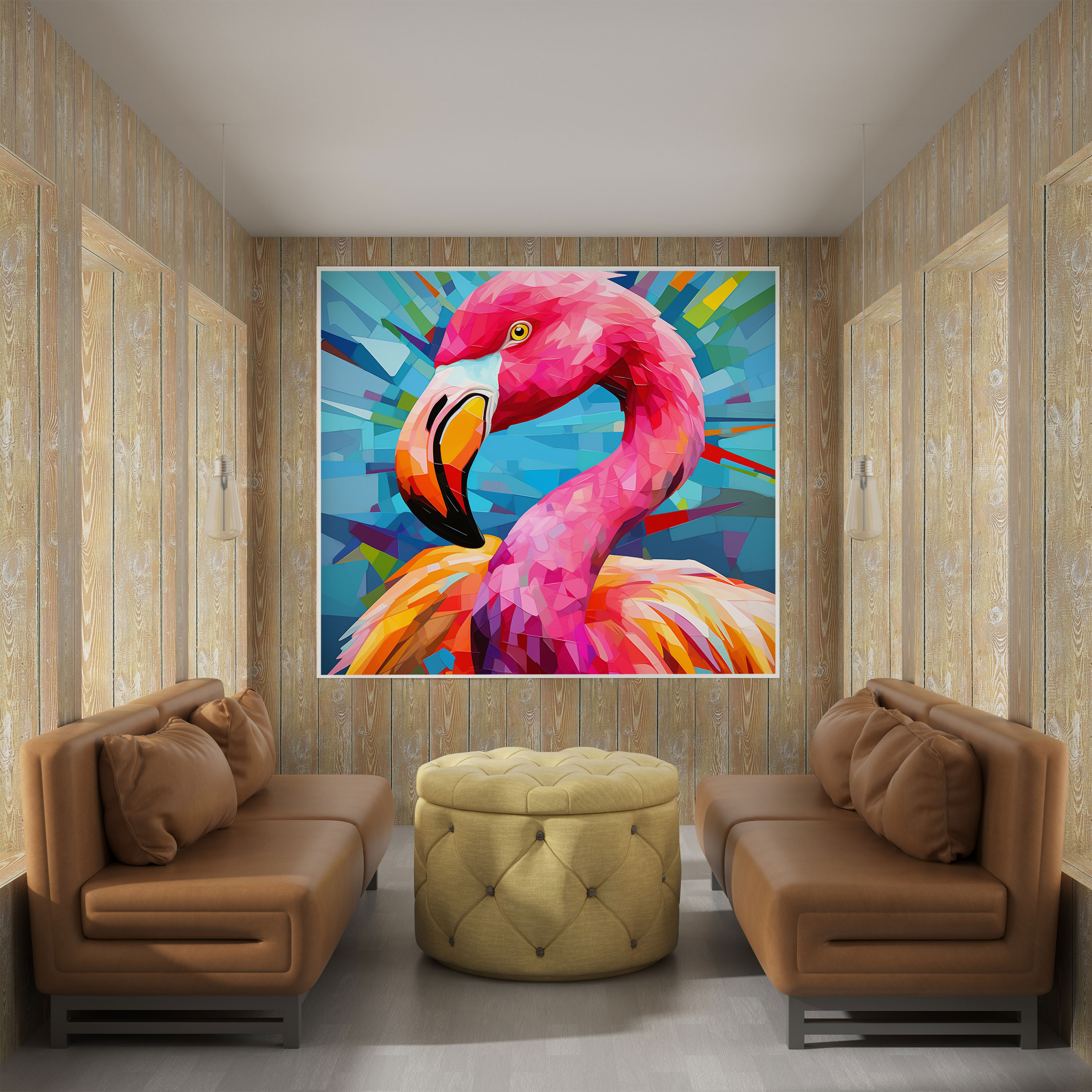 Pop Art Flamingo Canvas Print - Flamingo, Canvas Wall Art, Flamingo Wall Art, Flamingo Canvas Print