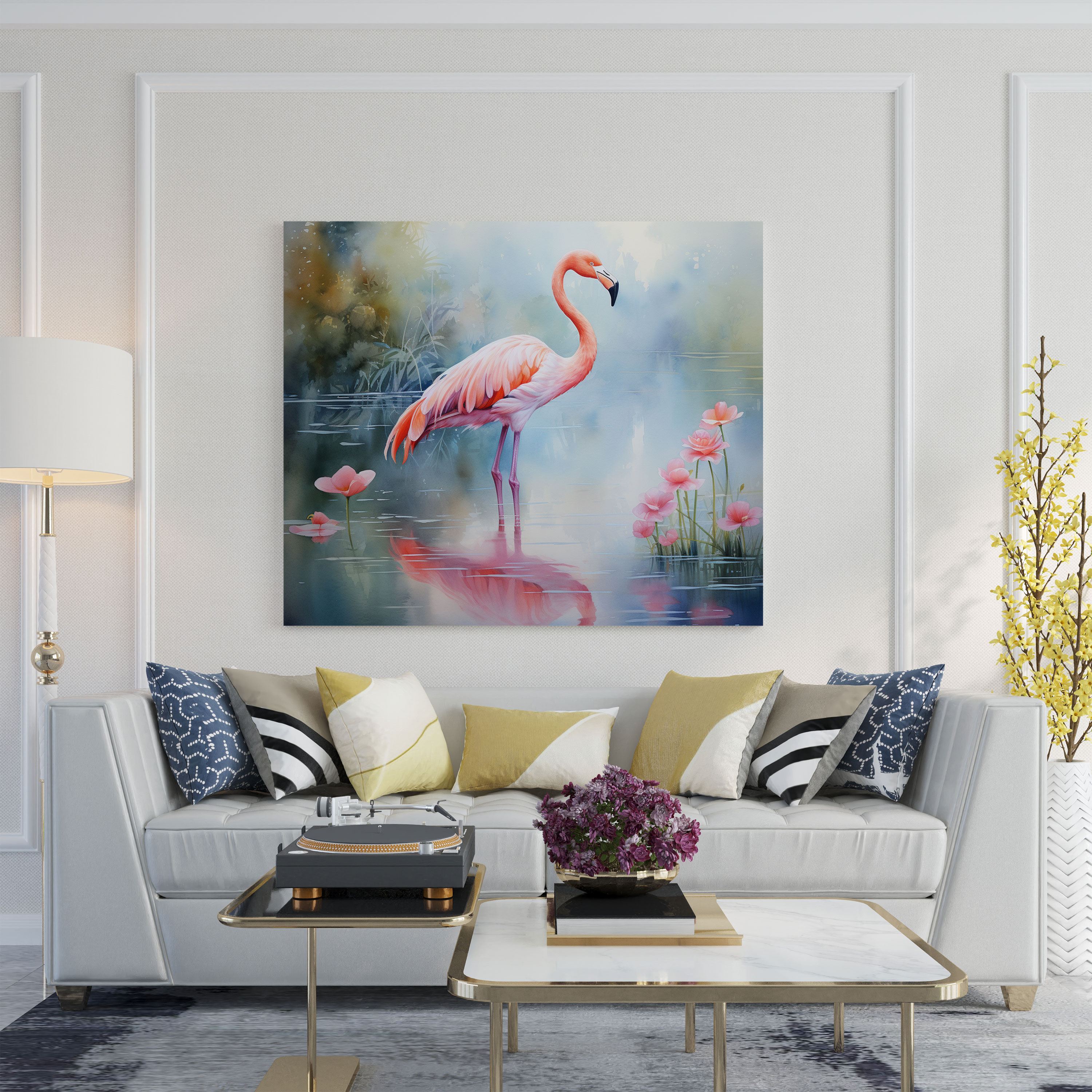 Flamingo Wall Art - Flamingo, Calm, Canvas Wall Art, Timeless Piece