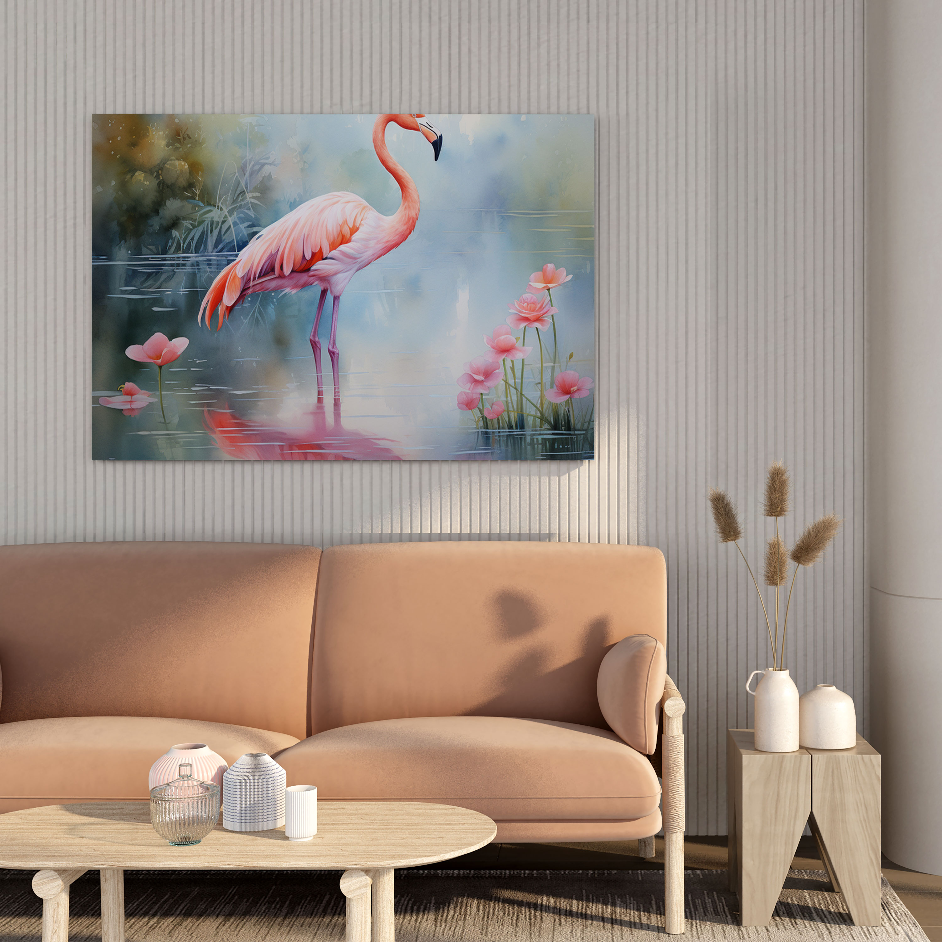 Flamingo Wall Art - Flamingo, Calm, Canvas Wall Art, Timeless Piece