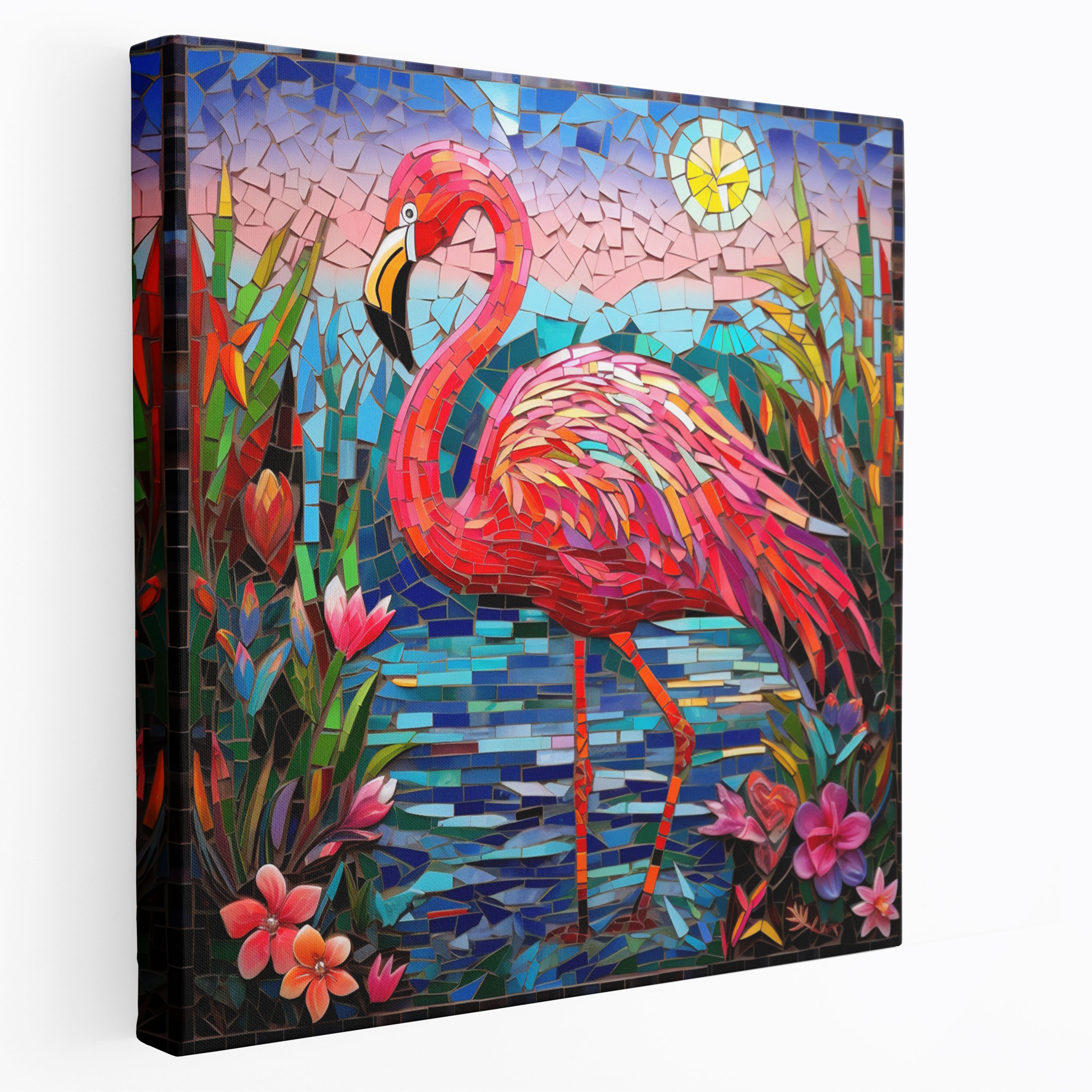 Flamingo Wall Decoration - Flamingo, Artistic Charm, Eye-Catching, Intricate Patterns