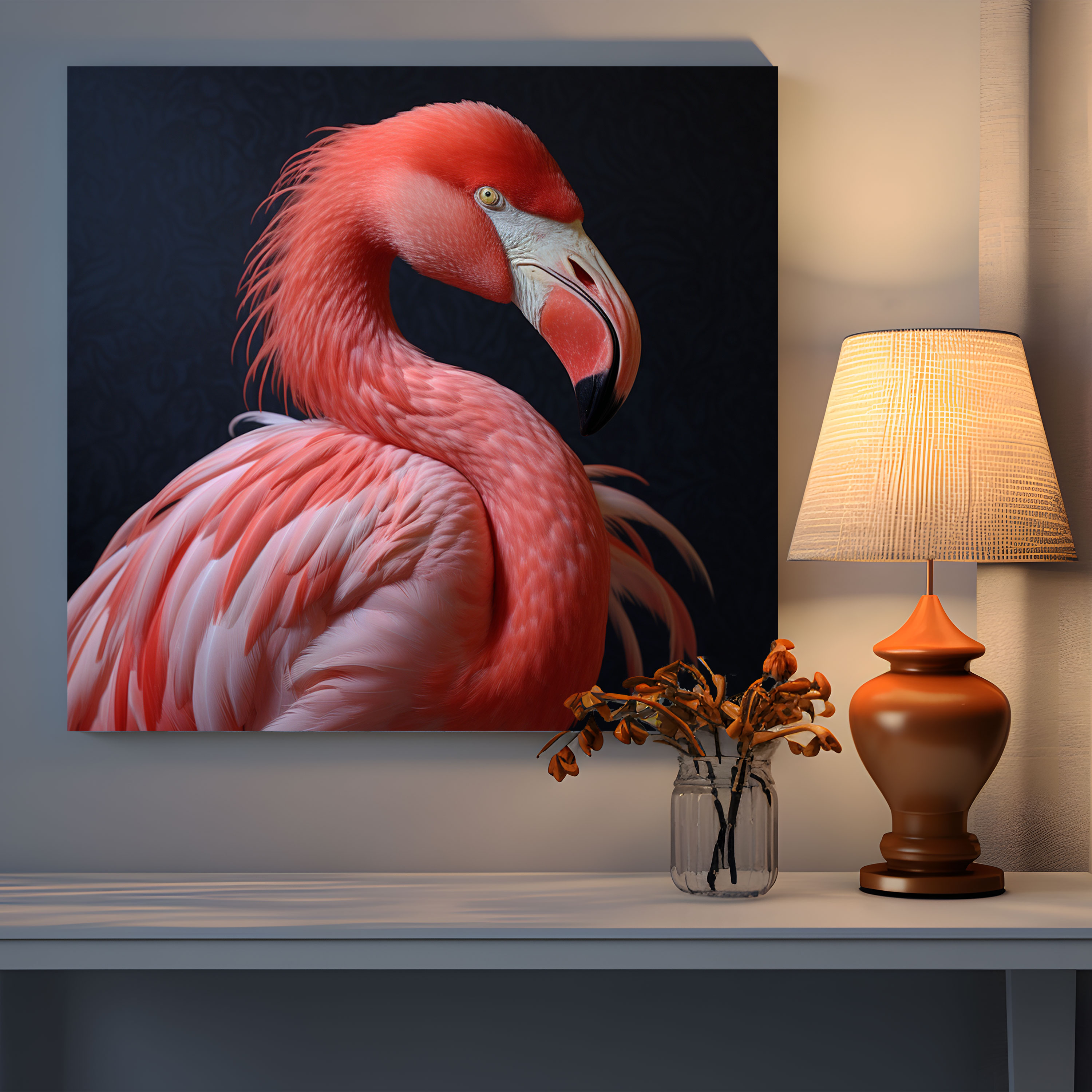 Flamingo Canvas Print - Flamingo, Wall Art, Canvas, Beauty Of Nature