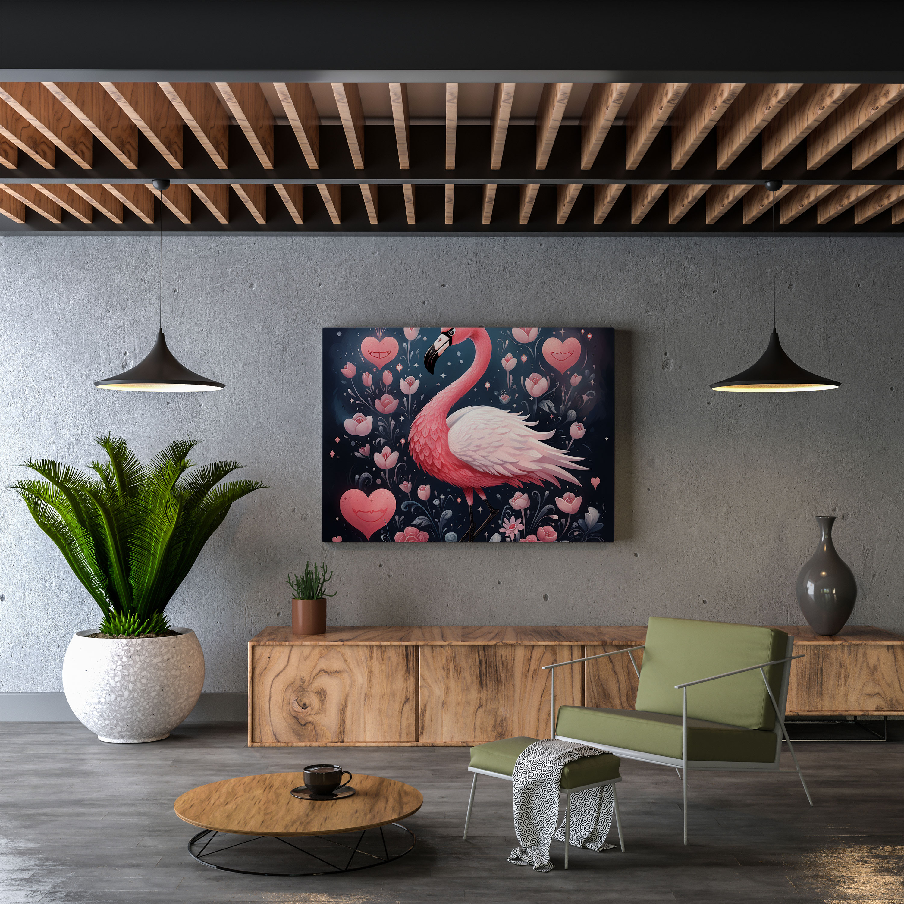 Flamingo Wall Decoration - Flamingo, Delightful, Playful Element, Home Decoration
