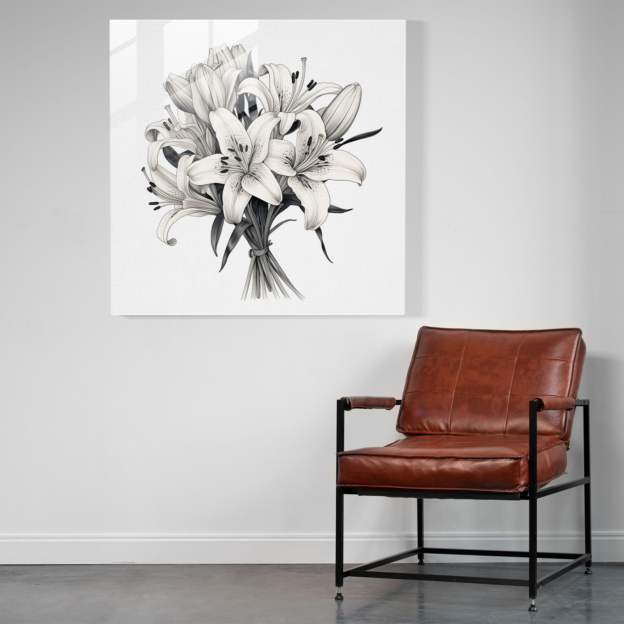 Pure Innocence Glass Print - Minimalist Line Drawing Glass Wall Art - Home Decoration