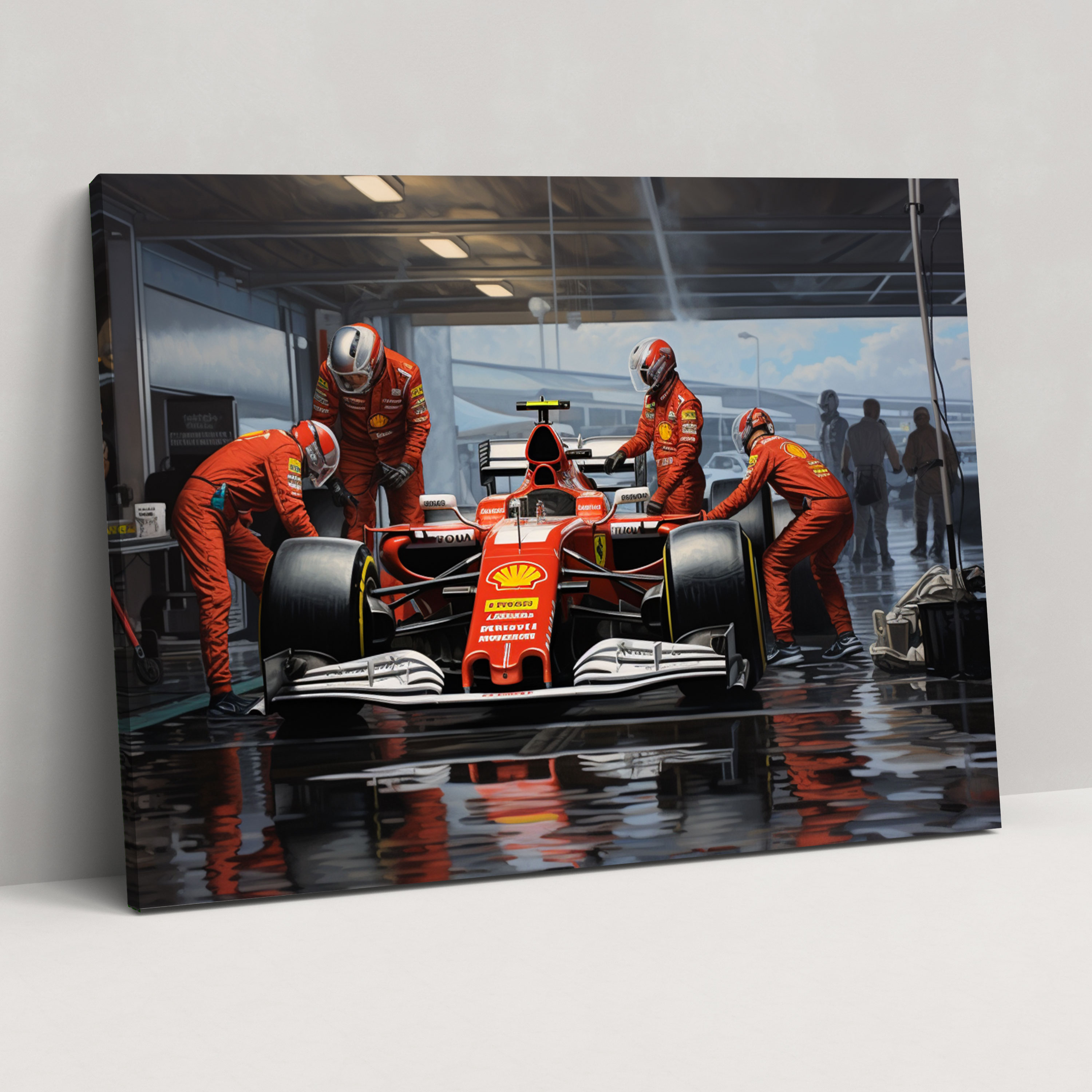 Formula 1 Canvas Print - Realistic Oil Painting Wall Art - Formula 1, Dramatic Atmosphere, Realistic Oil Painting, Formula 1
