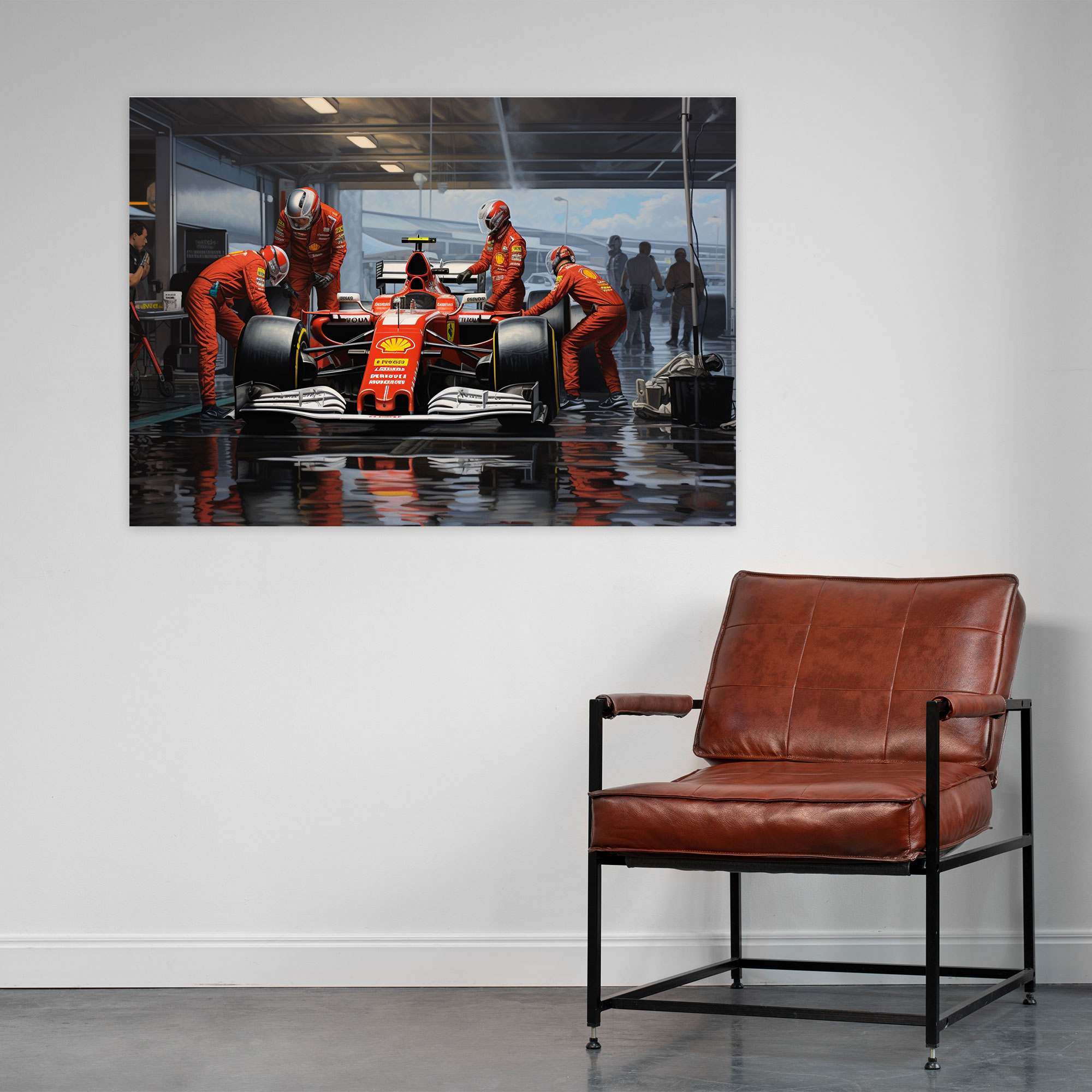 Formula 1 Canvas Print - Realistic Oil Painting Wall Art - Formula 1, Dramatic Atmosphere, Realistic Oil Painting, Formula 1