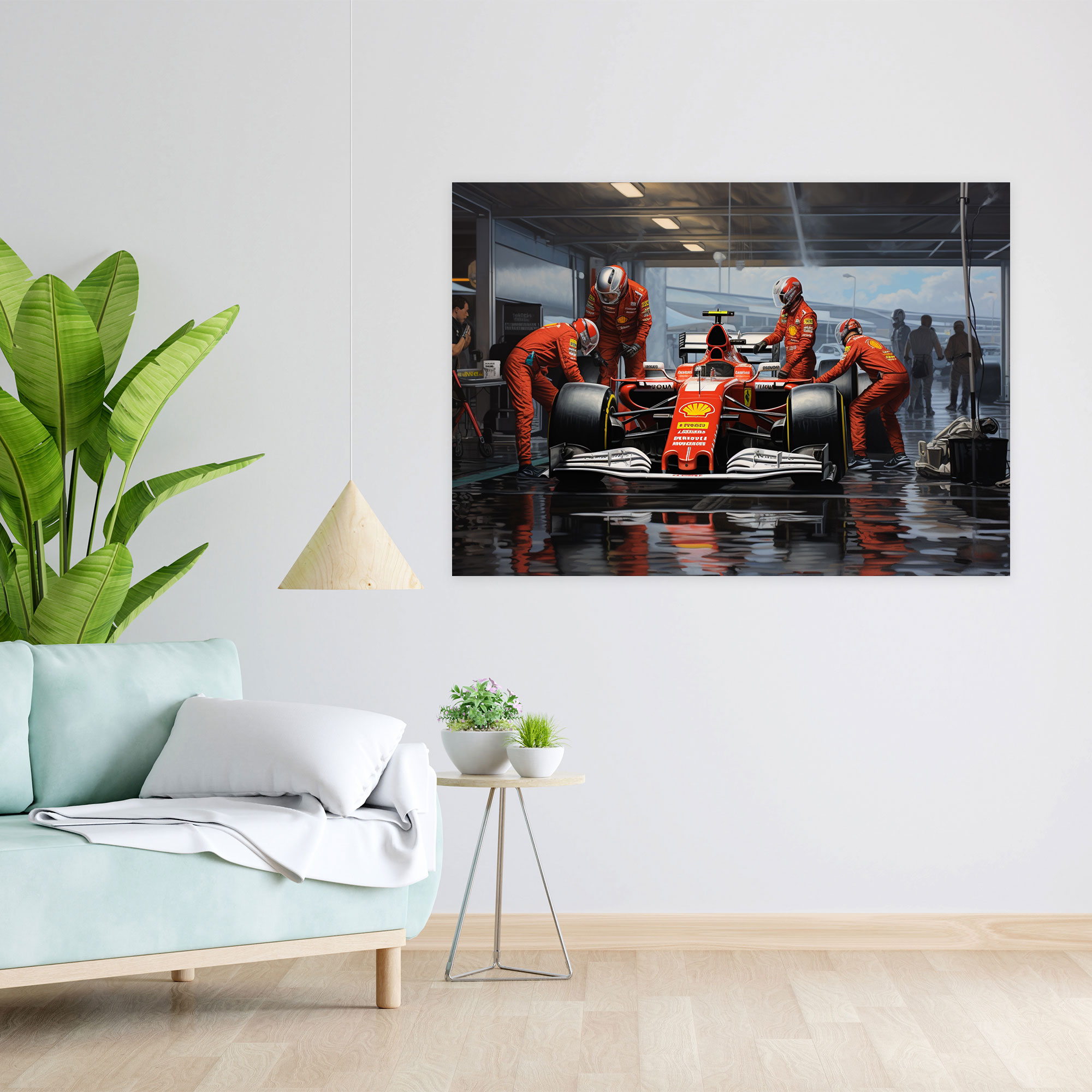 Formula 1 Canvas Print - Realistic Oil Painting Wall Art - Formula 1, Dramatic Atmosphere, Realistic Oil Painting, Formula 1