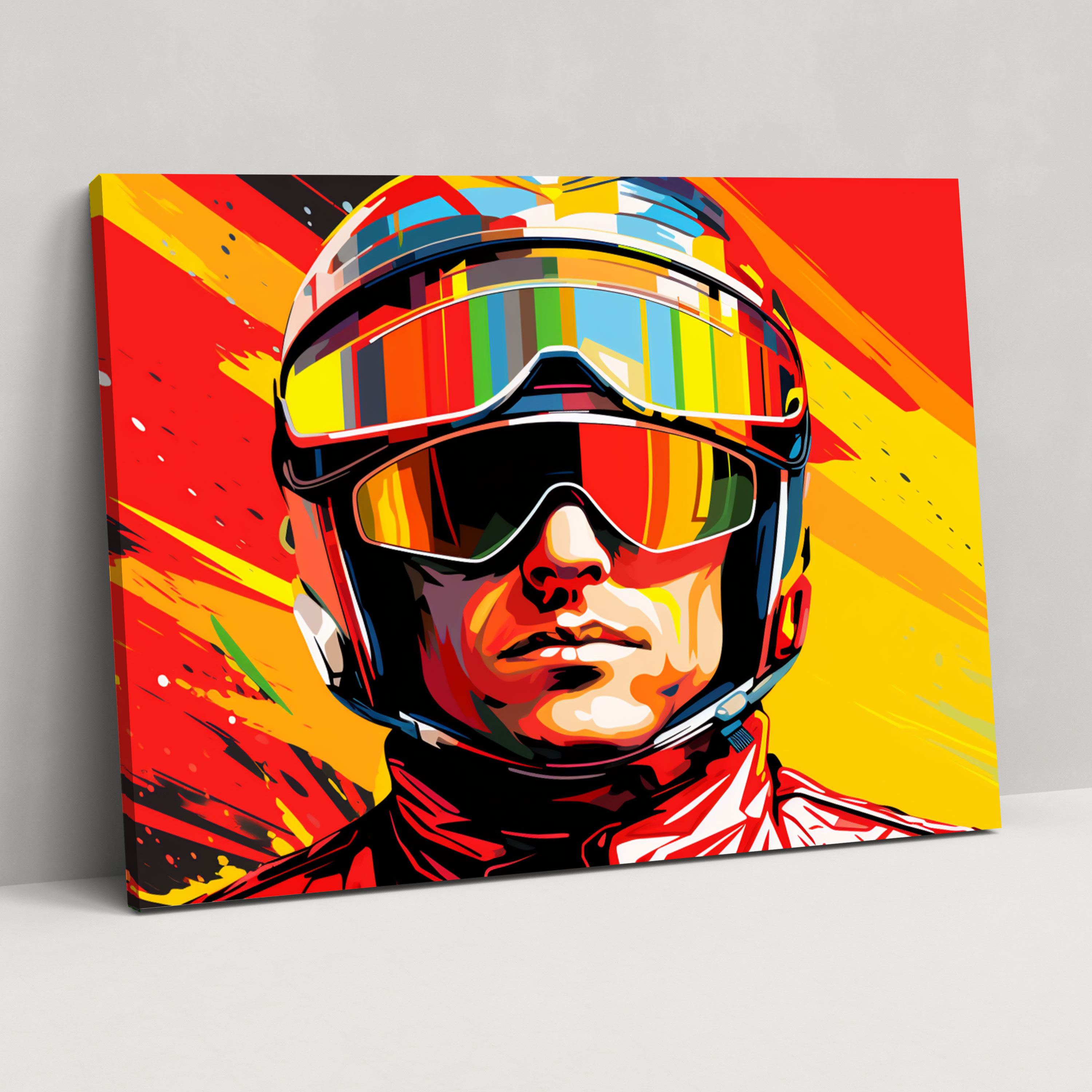 Formula 1 Kanvas Tablo - Pop Art Stil Duvar Sanatı - Ev Dekorasyonu