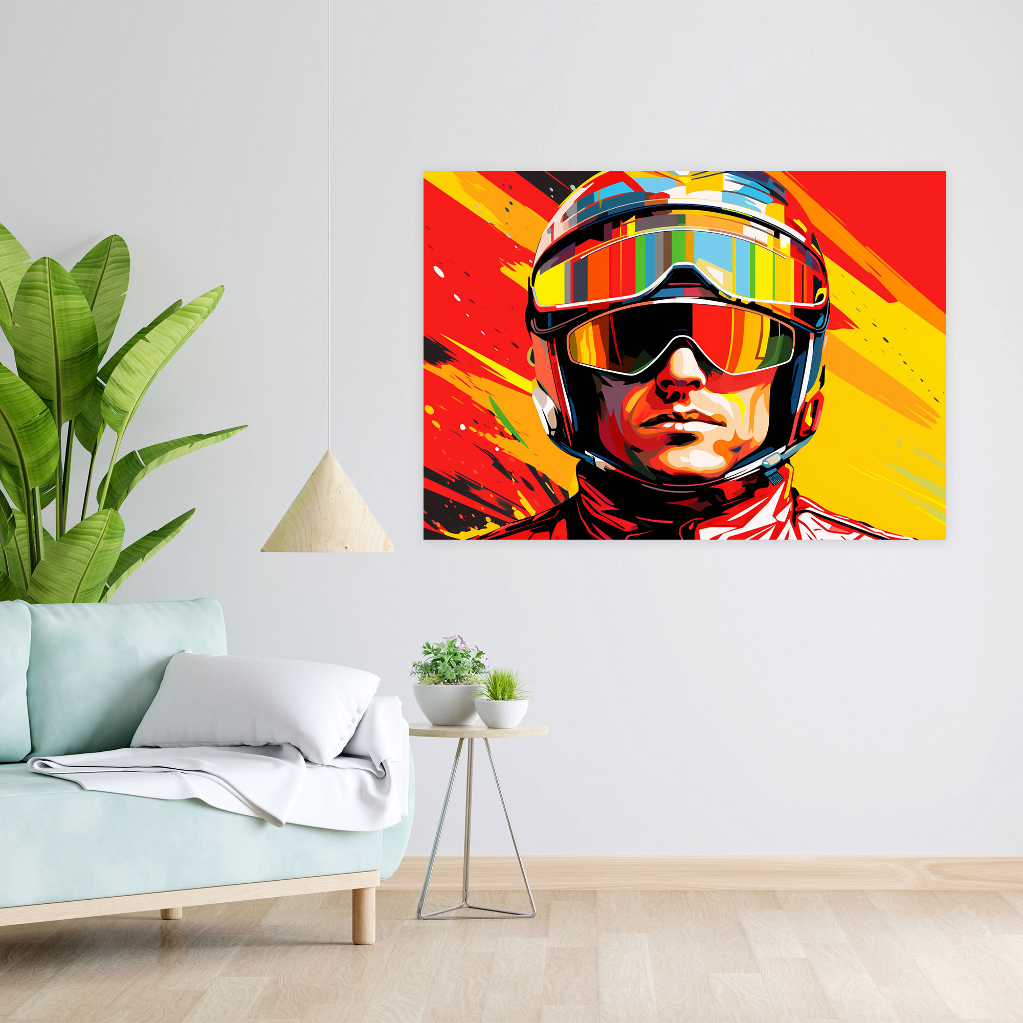 Formula 1 Kanvas Tablo - Pop Art Stil Duvar Sanatı - Ev Dekorasyonu