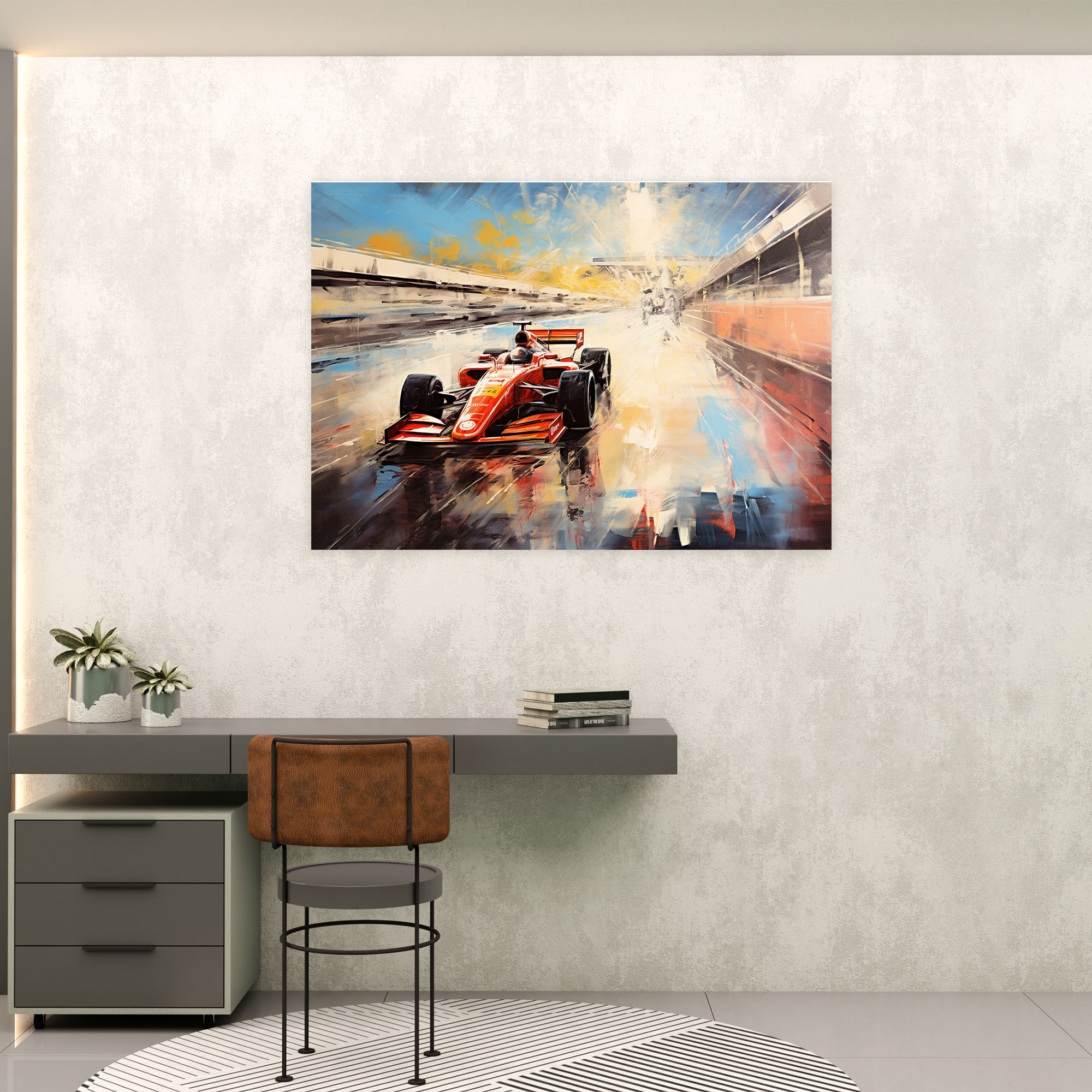 Formula 1 Duvar Dekorasyonu - İzlenimci Resim Sofistikasyon Hayalperest Atmosfer