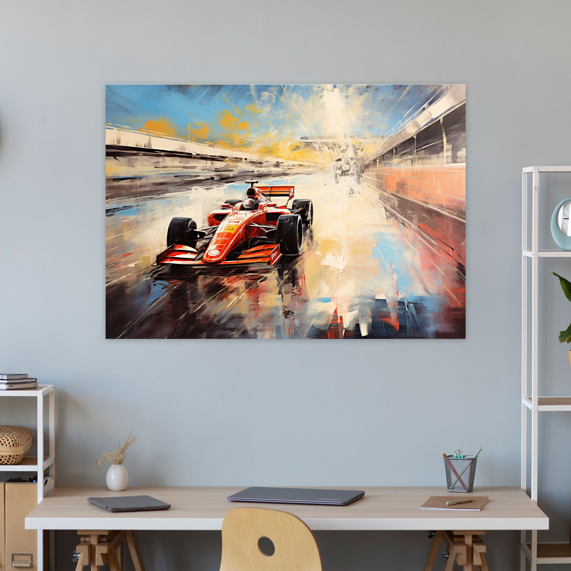 Formula 1 Duvar Dekorasyonu - İzlenimci Resim Sofistikasyon Hayalperest Atmosfer
