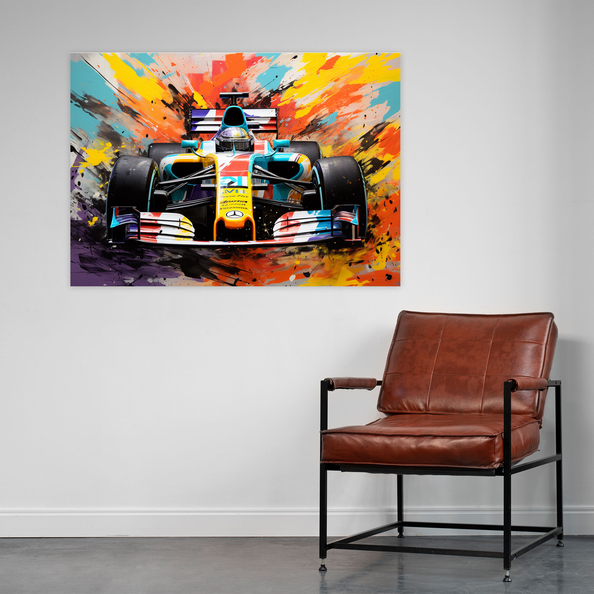 Formula 1 Kanvas Tablo Duvar Sanatı - Canlı ve Şık Ev Dekorasyonu
