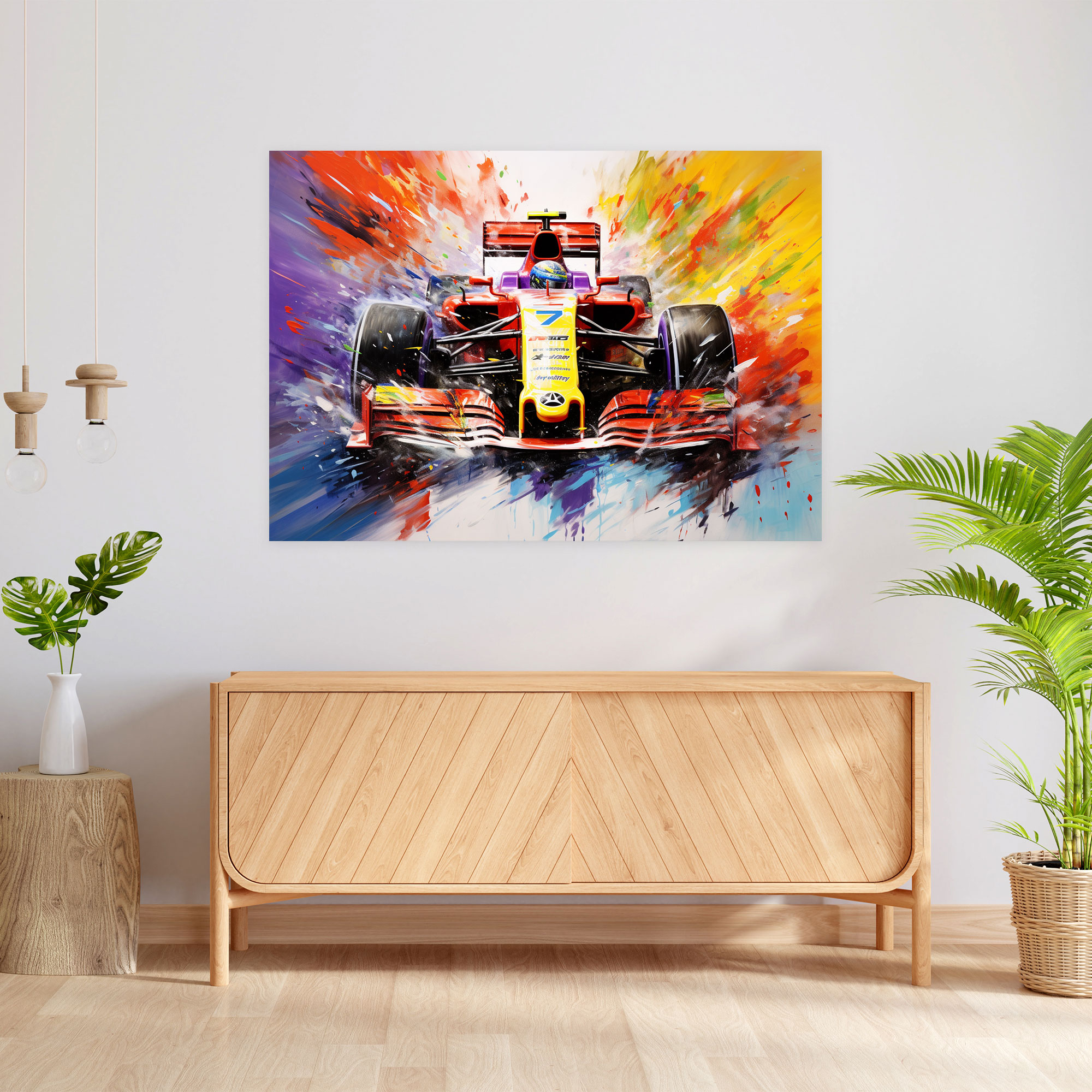 Formula 1 Canvas Print - Formula 1, Formula 1, Bold Brushstrokes, Home Decoration