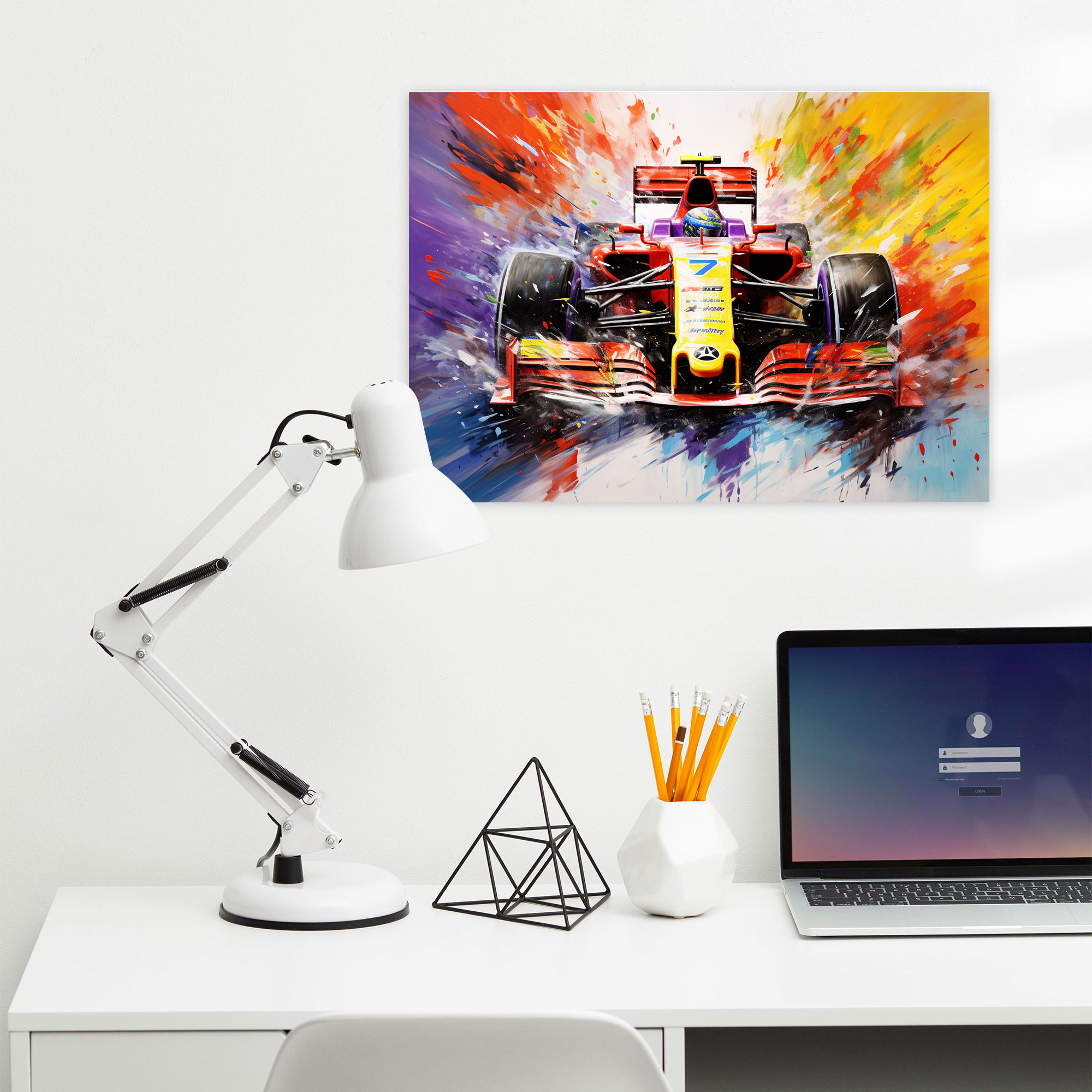 Formula 1 Canvas Print - Formula 1, Formula 1, Bold Brushstrokes, Home Decoration
