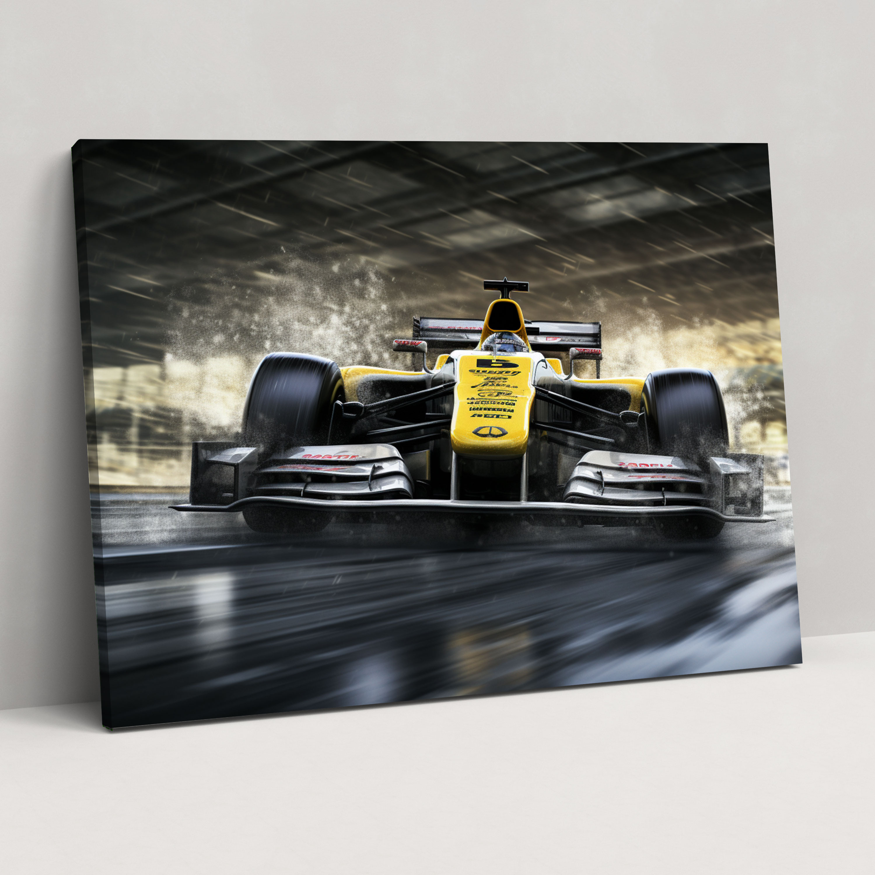 Formula 1 Duvar Sanatı - Ev Dekorasyonu Fotoğraf Gerçekçiliği İllüstrasyon Kanvas Tablo