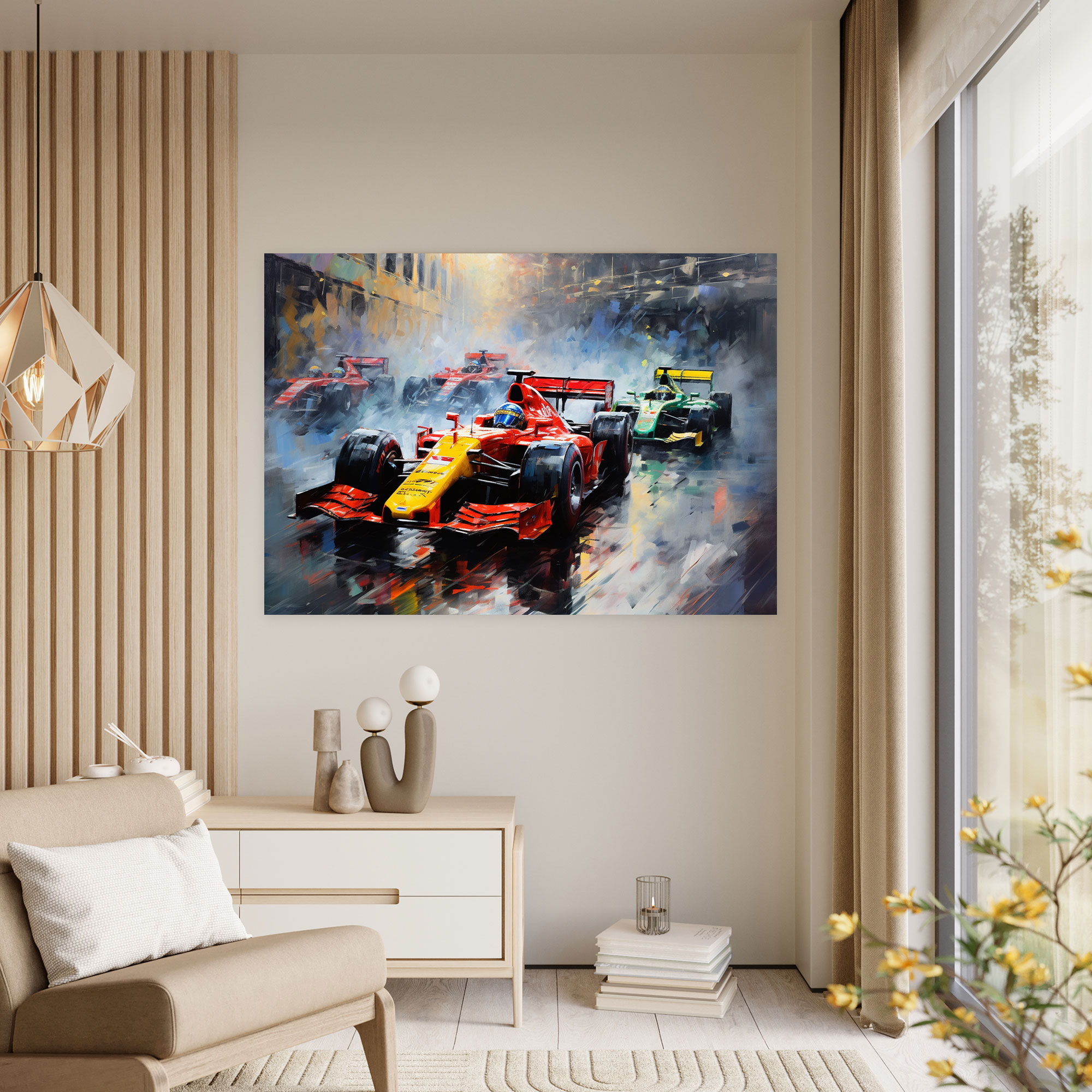 Formula 1 Canvas Print Art - Formula 1, Wall Decoration, Wall Art, Vibrant Atmosphere