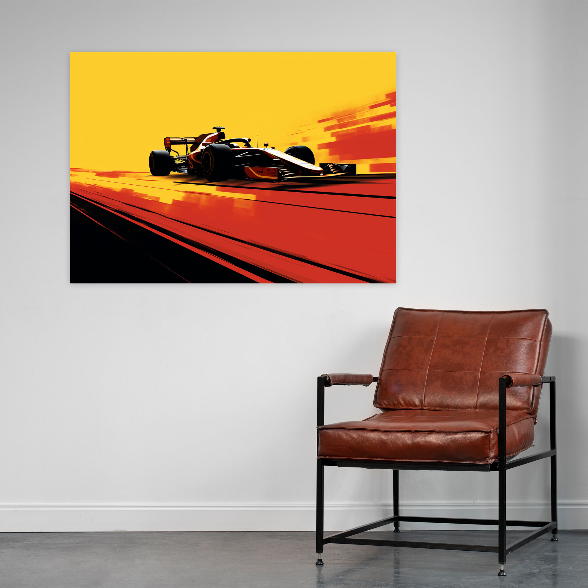 Formula 1 Canvas Wall Art - Formula 1, Silhouette, Canvas, Minimalist Graphic Design