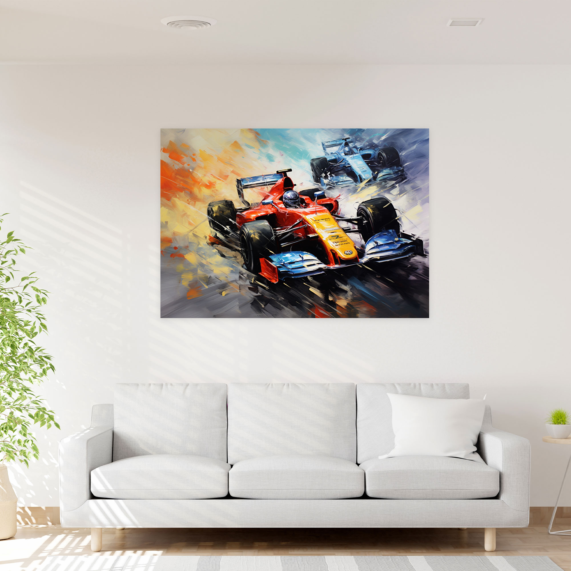 Formula 1 Kanvas Tablo - Modern Soyut Duvar Sanatı