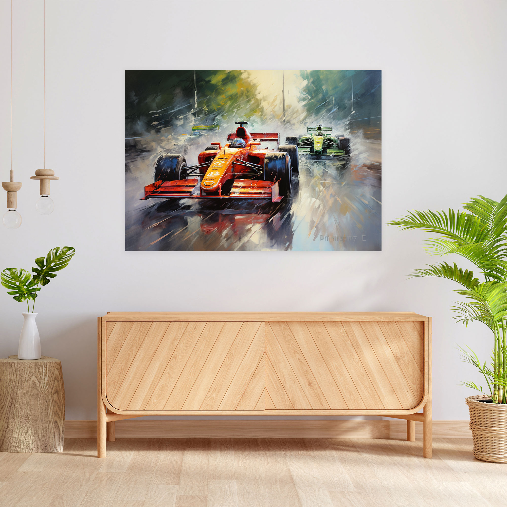 Formula 1 Wall Art - Impressionist Panoramic Canvas Print - Formula 1, Home Decoration, Canvas Wall Art, Canvas Print