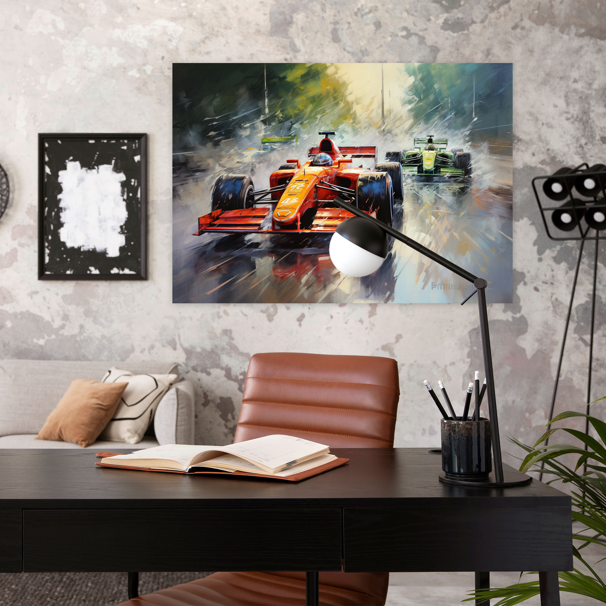 Formula 1 Wall Art - Impressionist Panoramic Canvas Print - Formula 1, Home Decoration, Canvas Wall Art, Canvas Print